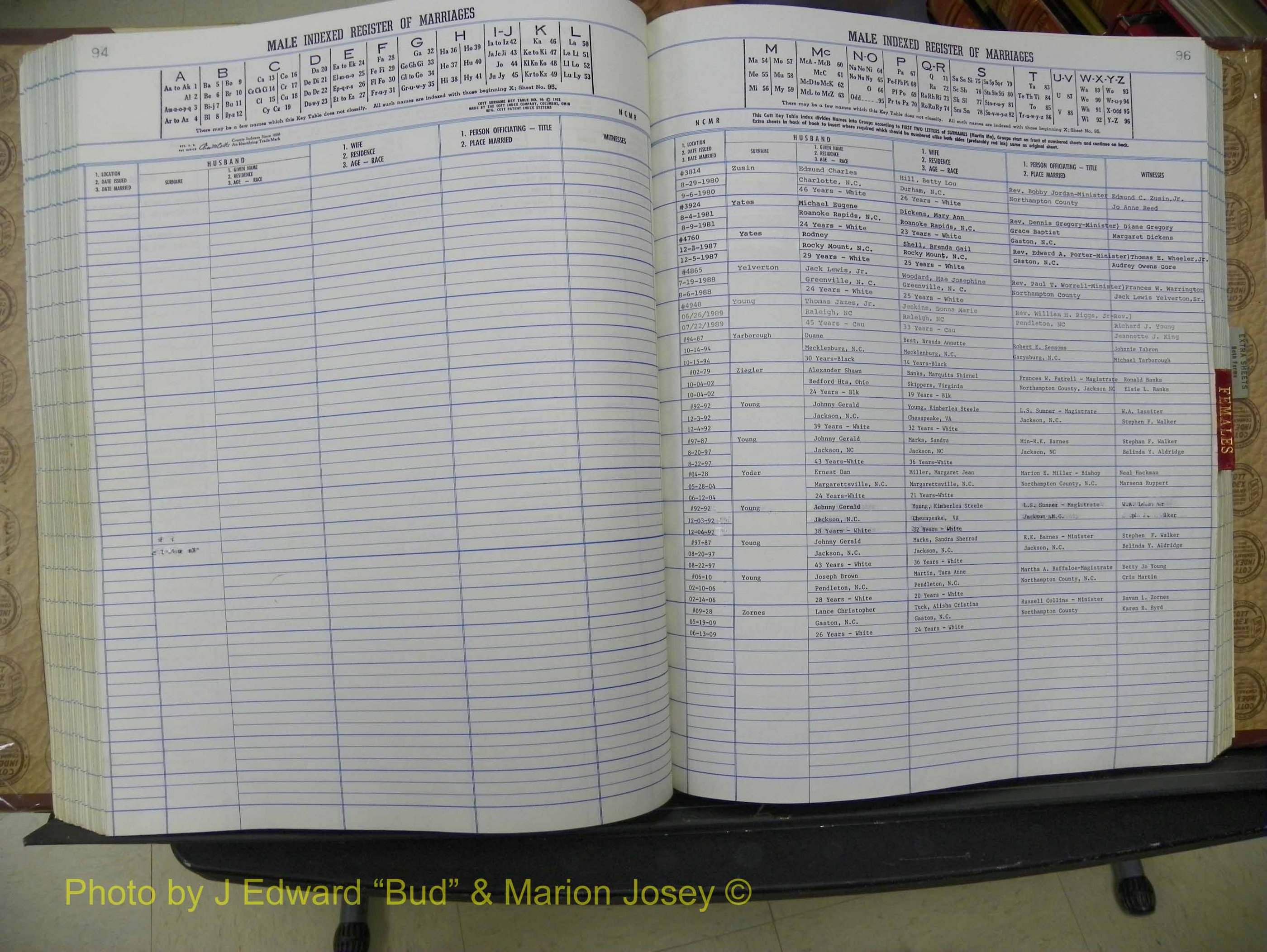 Northampton Marriages, A-Z, 1980-2009 (247).JPG