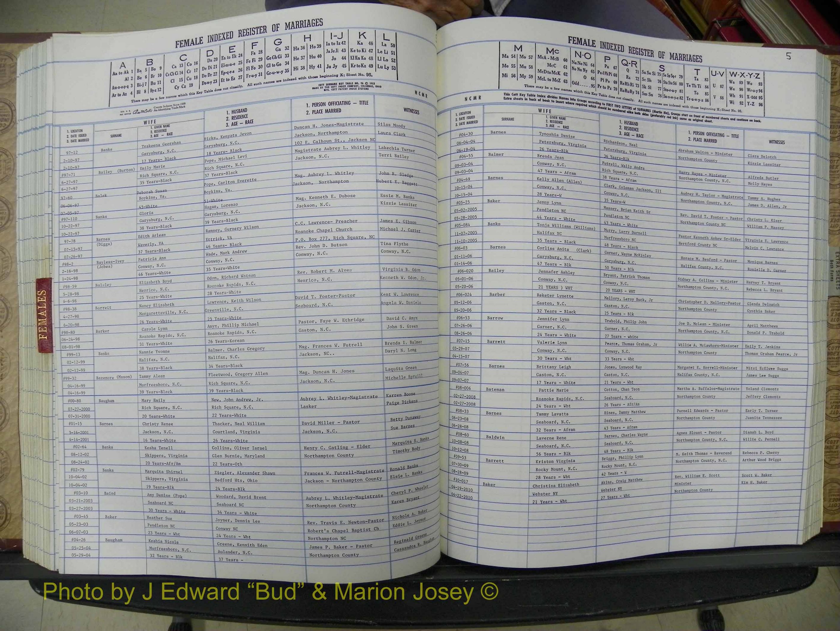 Northampton Marriages, A-Z, 1980-2009 (255).JPG