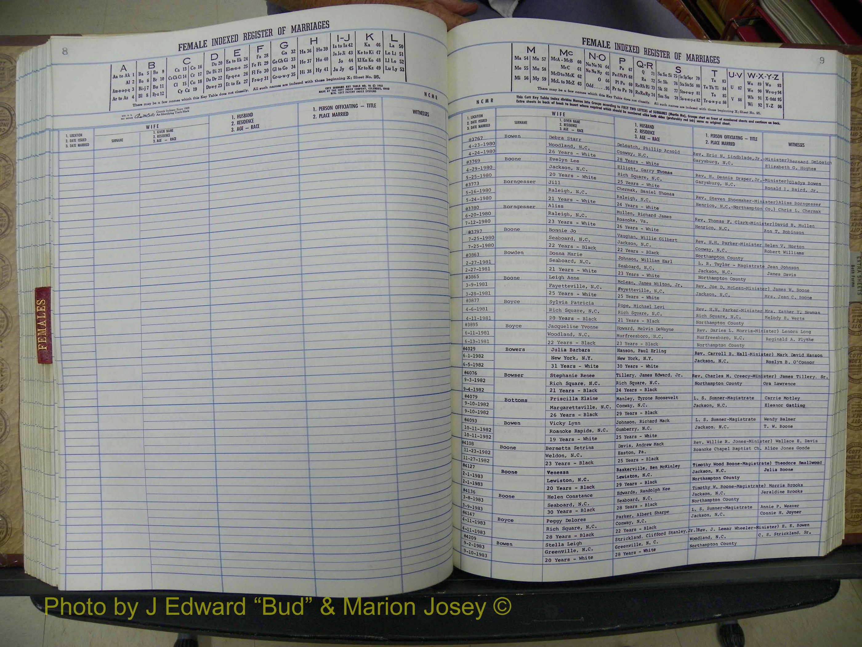 Northampton Marriages, A-Z, 1980-2009 (260).JPG