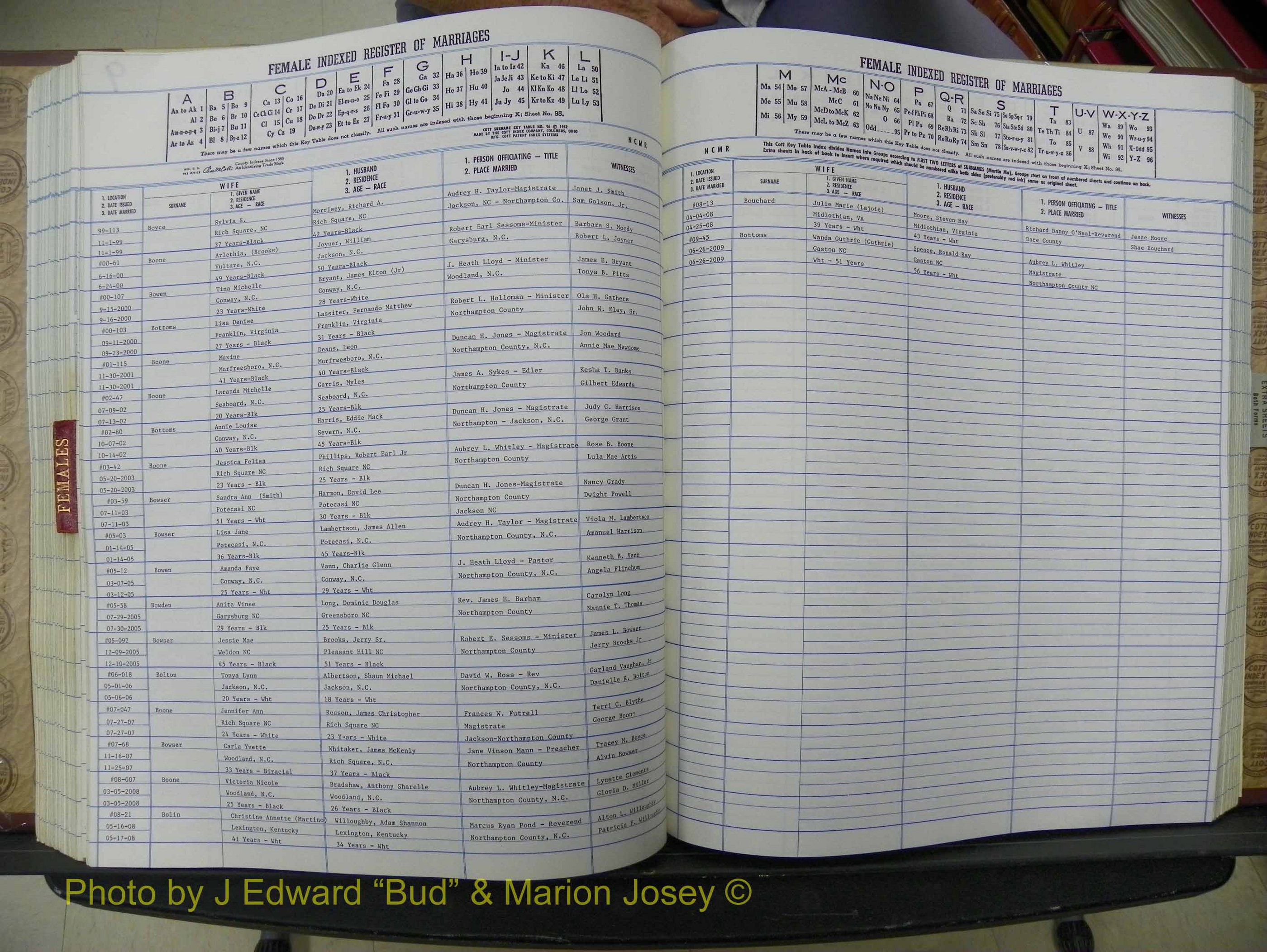 Northampton Marriages, A-Z, 1980-2009 (262).JPG