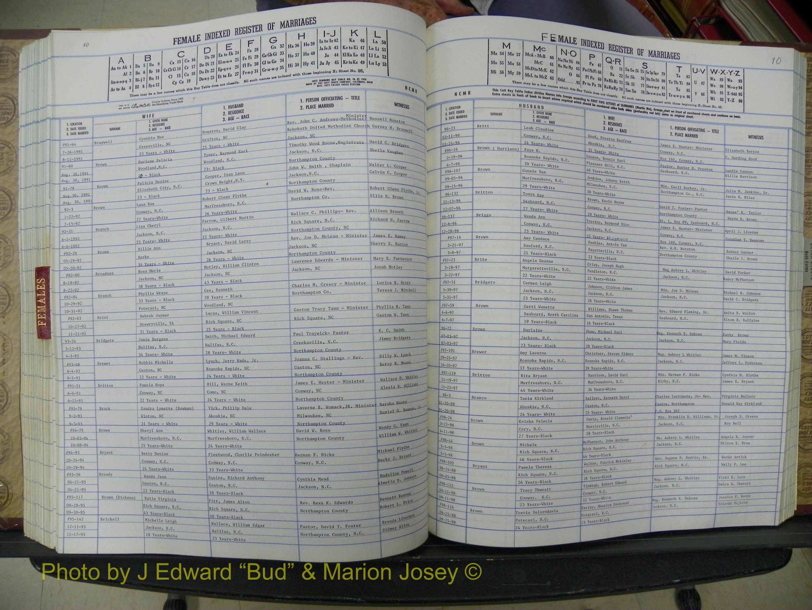 Northampton Marriages, A-Z, 1980-2009 (265).JPG