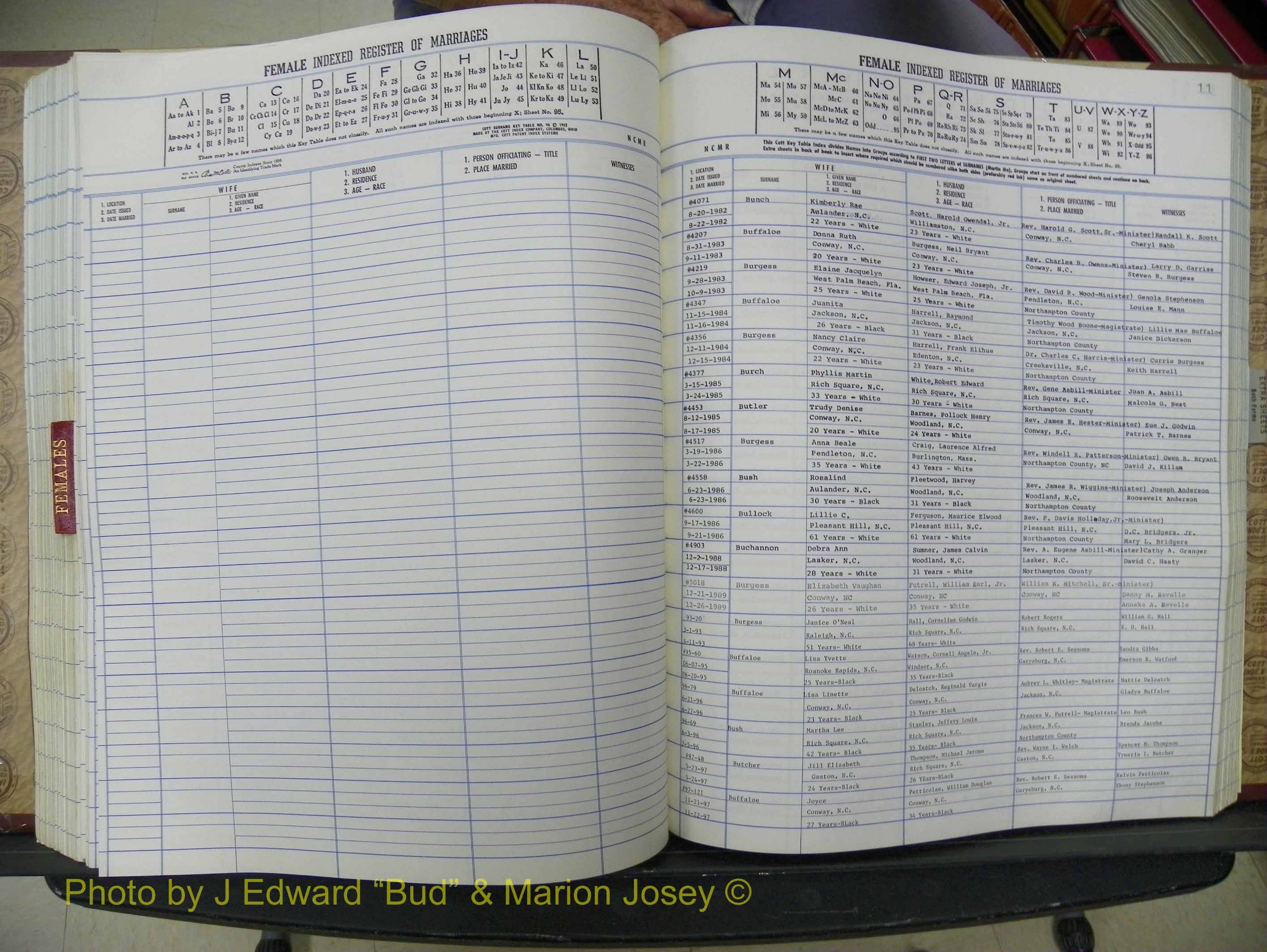 Northampton Marriages, A-Z, 1980-2009 (267).JPG