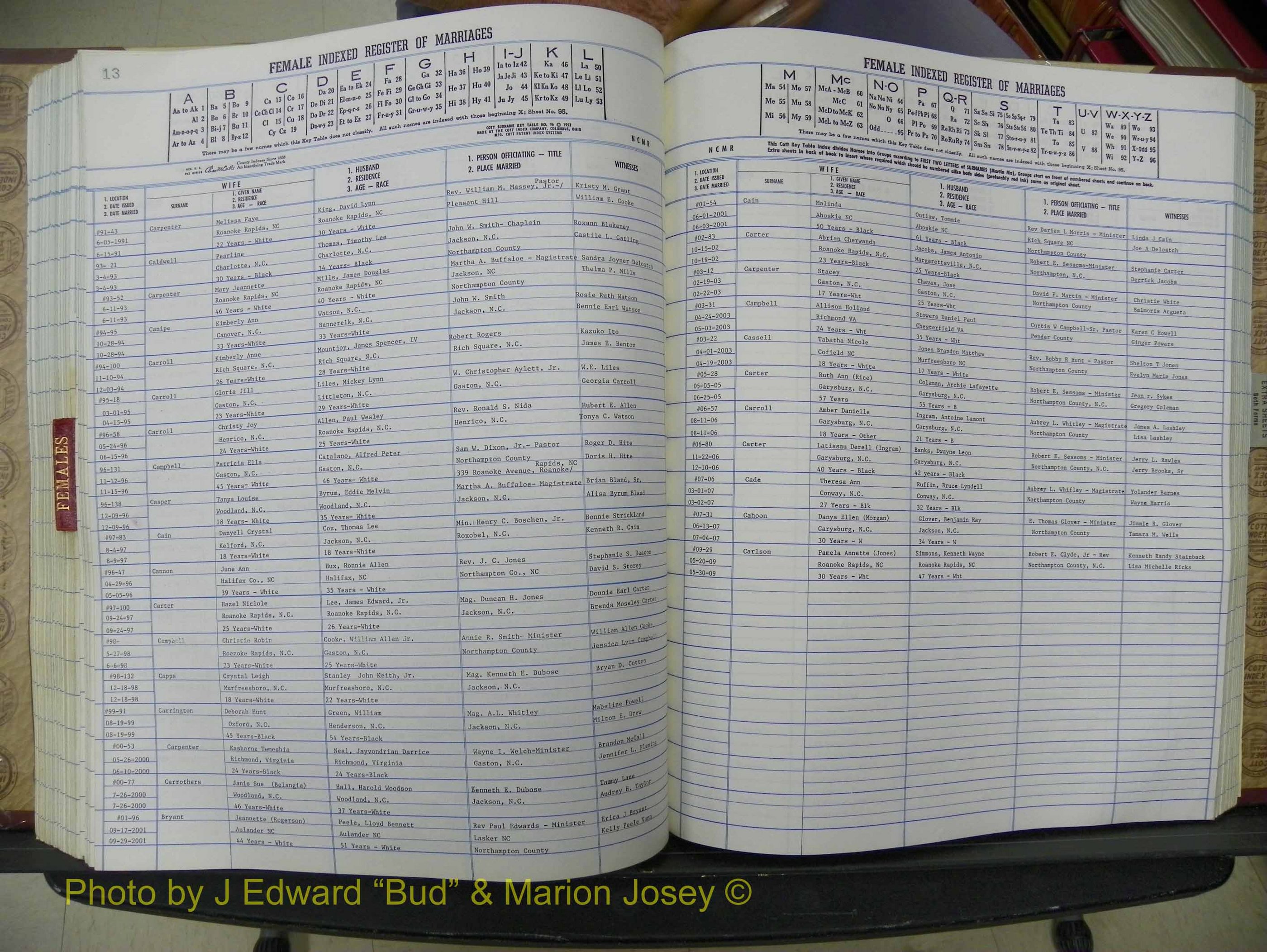 Northampton Marriages, A-Z, 1980-2009 (271).JPG