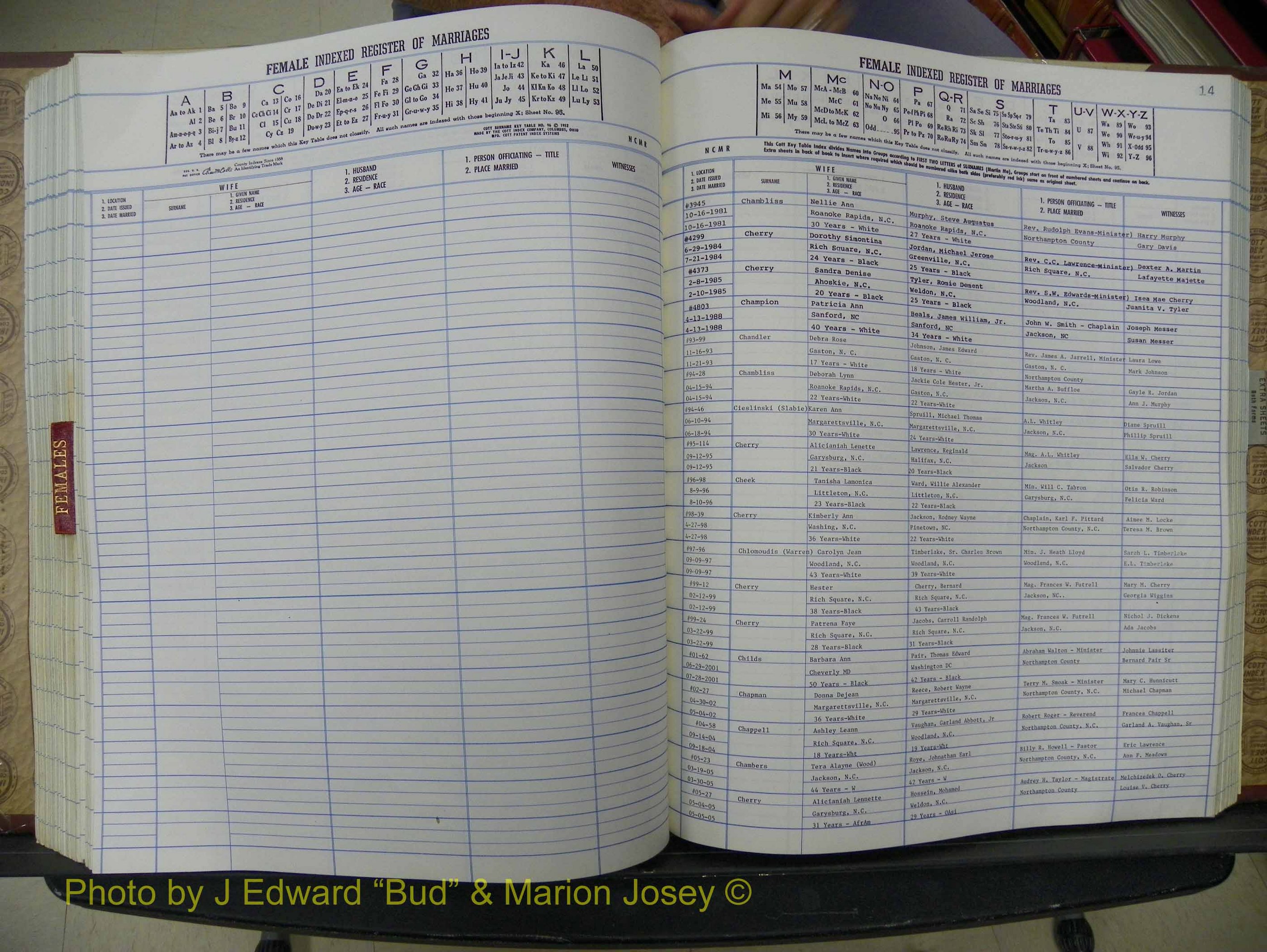 Northampton Marriages, A-Z, 1980-2009 (272).JPG
