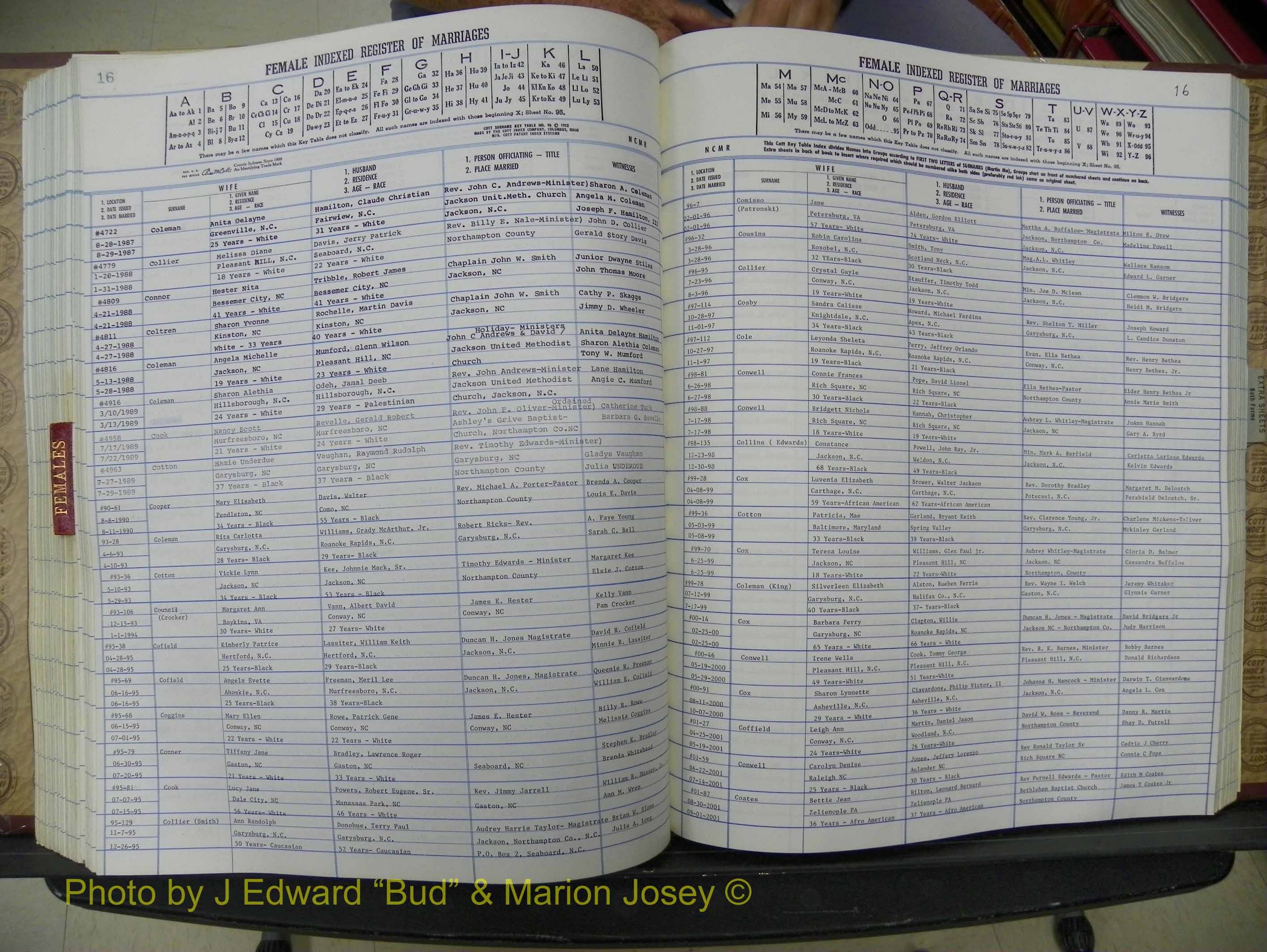 Northampton Marriages, A-Z, 1980-2009 (275).JPG