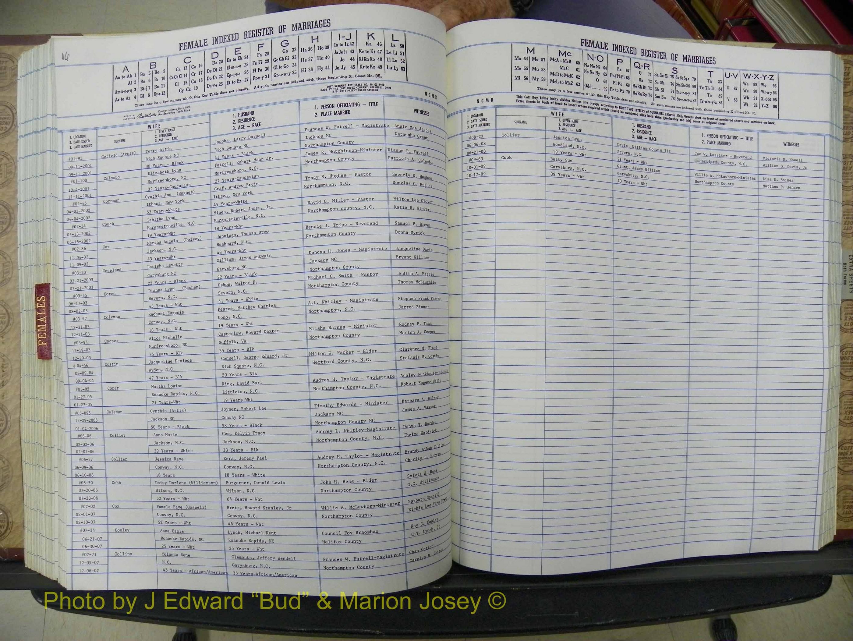 Northampton Marriages, A-Z, 1980-2009 (276).JPG