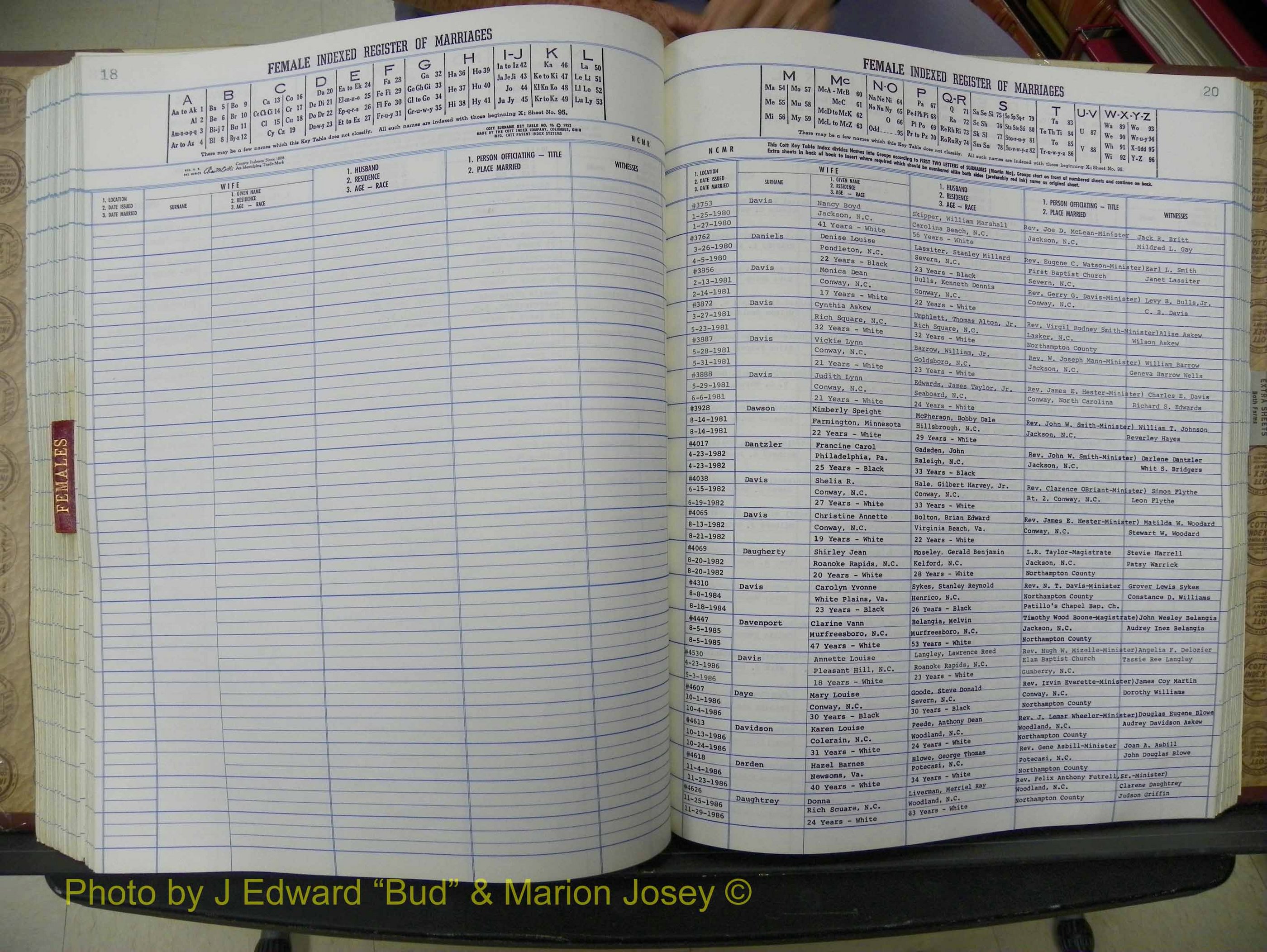 Northampton Marriages, A-Z, 1980-2009 (279).JPG