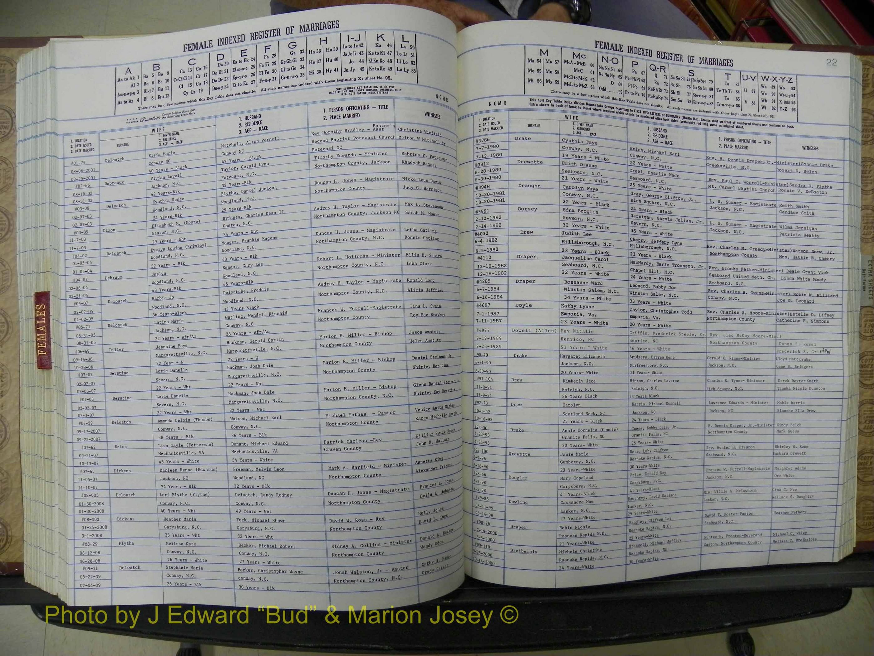Northampton Marriages, A-Z, 1980-2009 (284).JPG