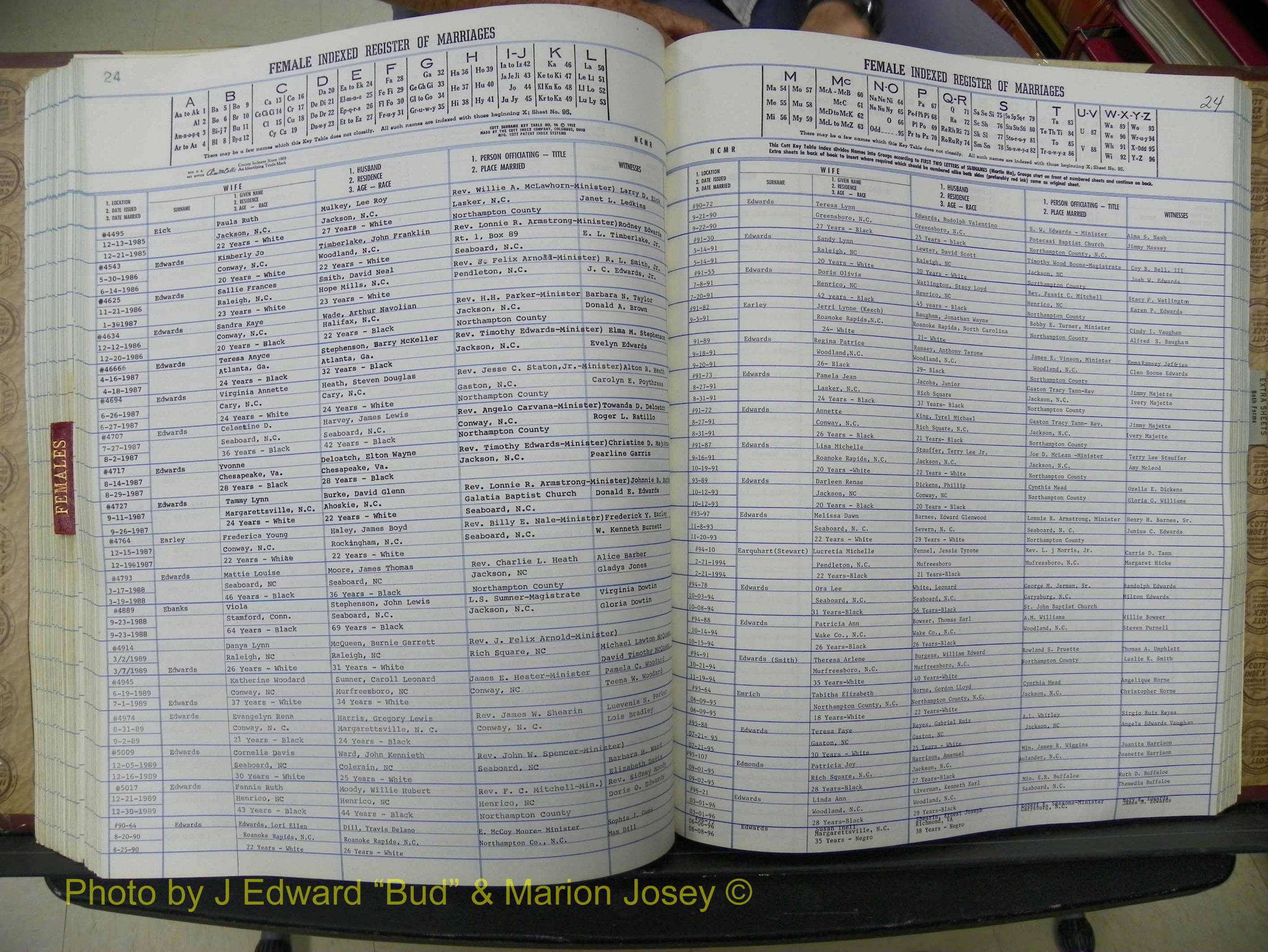 Northampton Marriages, A-Z, 1980-2009 (287).JPG