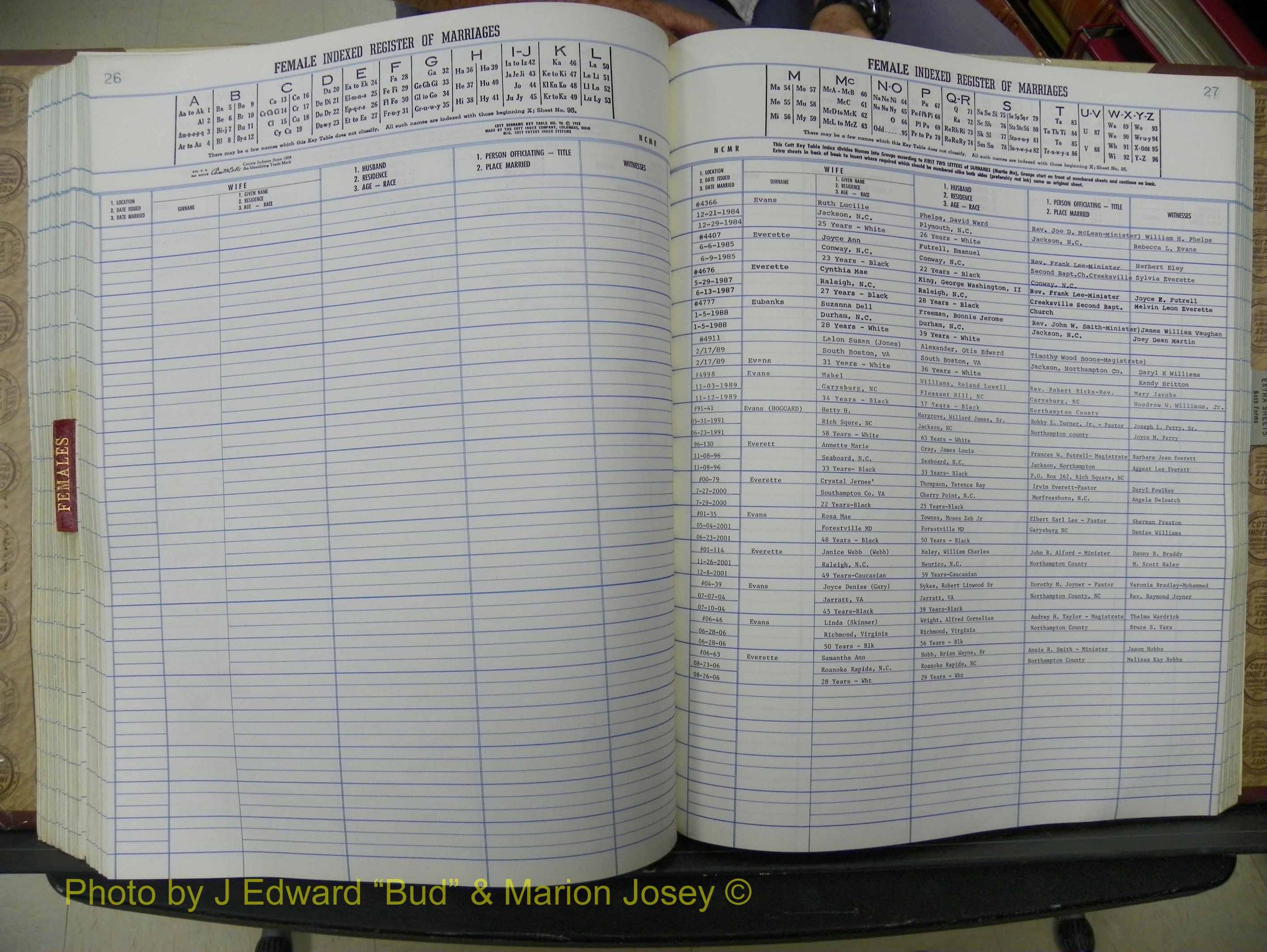 Northampton Marriages, A-Z, 1980-2009 (291).JPG