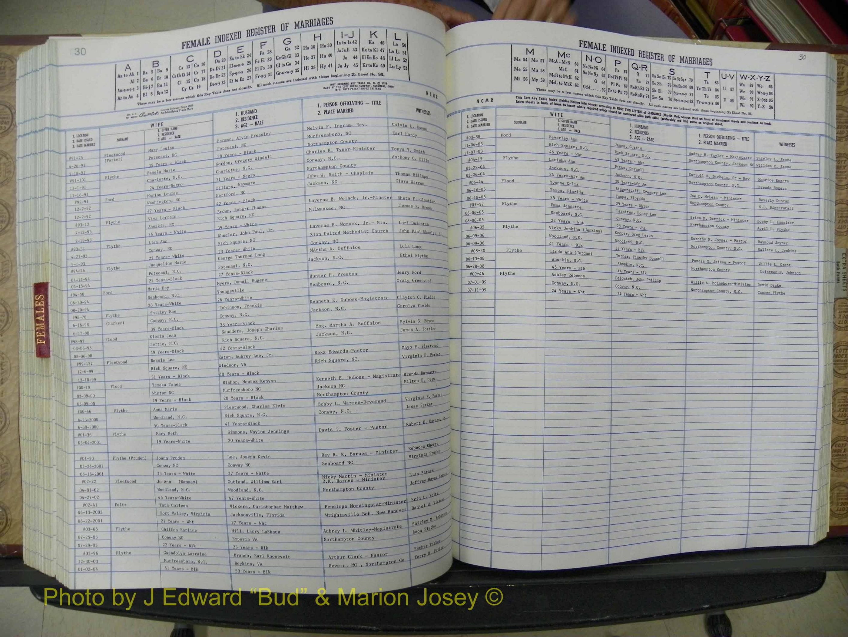 Northampton Marriages, A-Z, 1980-2009 (295).JPG