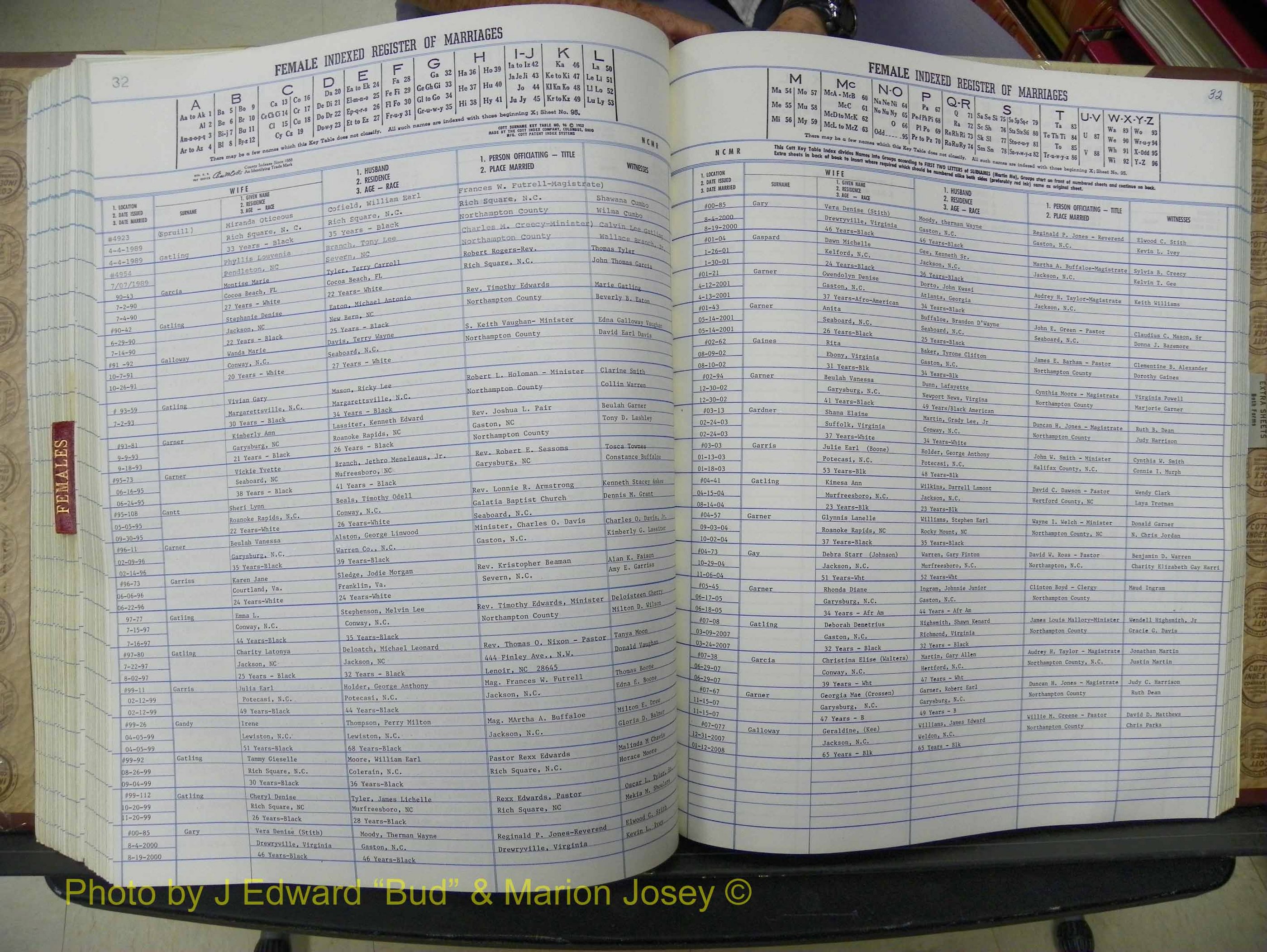 Northampton Marriages, A-Z, 1980-2009 (299).JPG