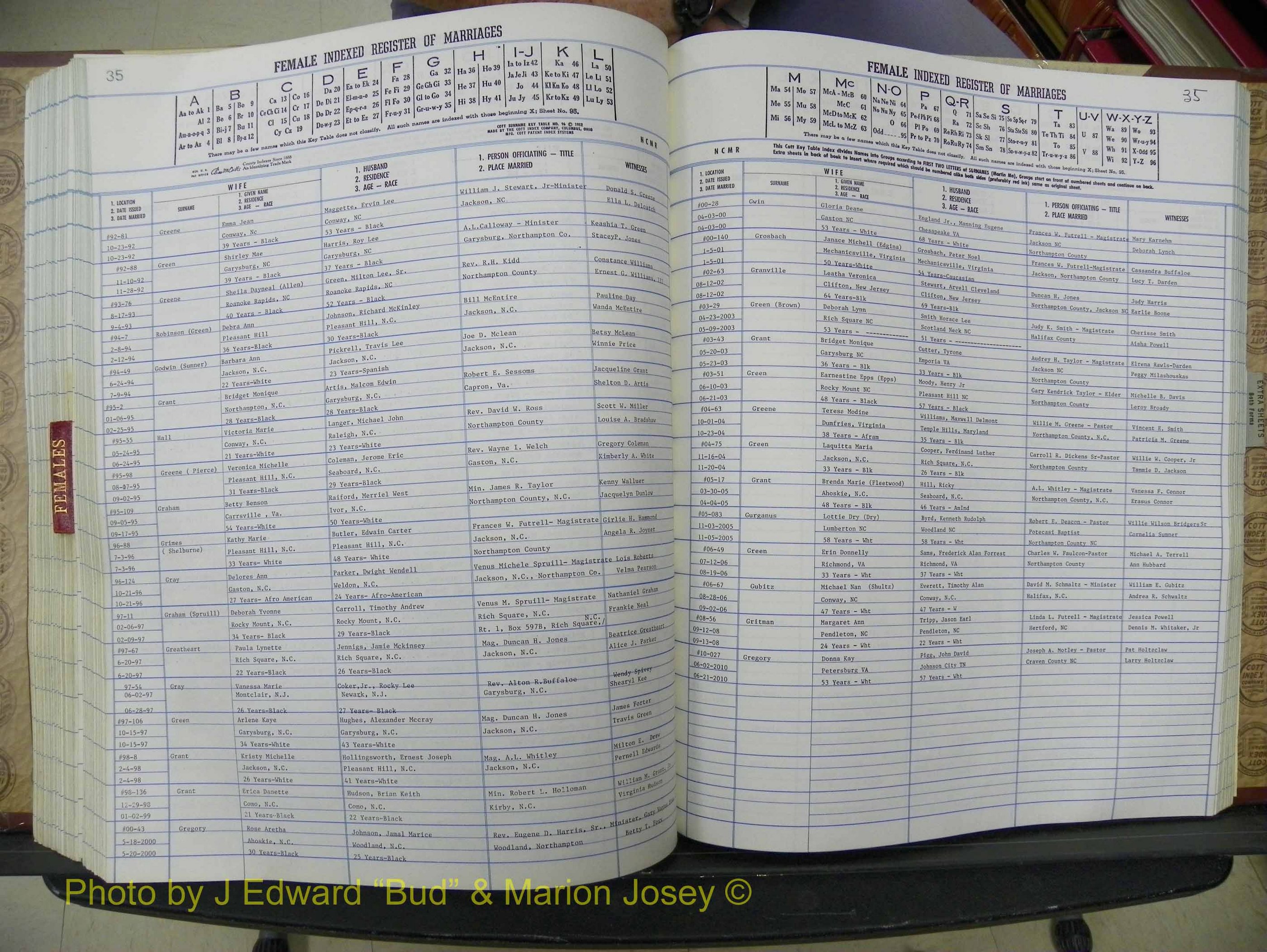 Northampton Marriages, A-Z, 1980-2009 (303).JPG
