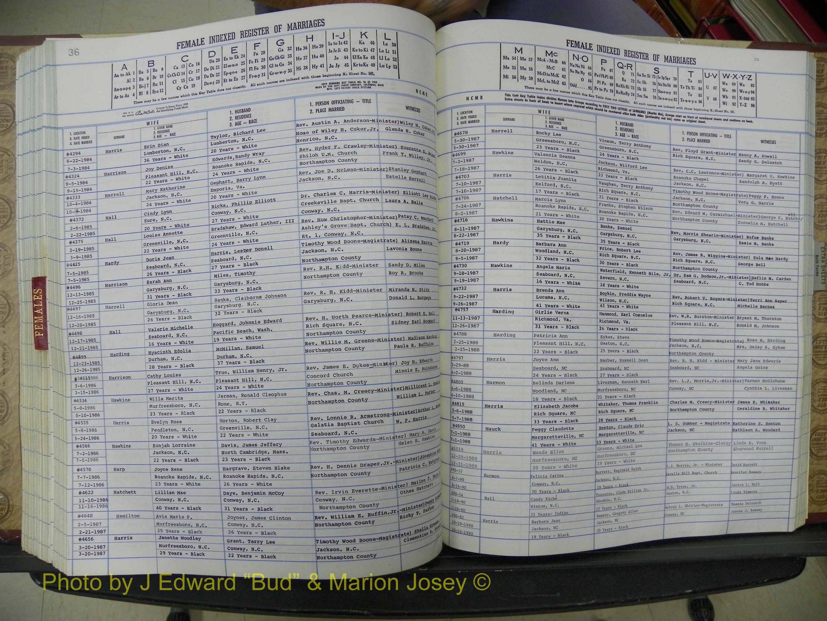 Northampton Marriages, A-Z, 1980-2009 (305).JPG