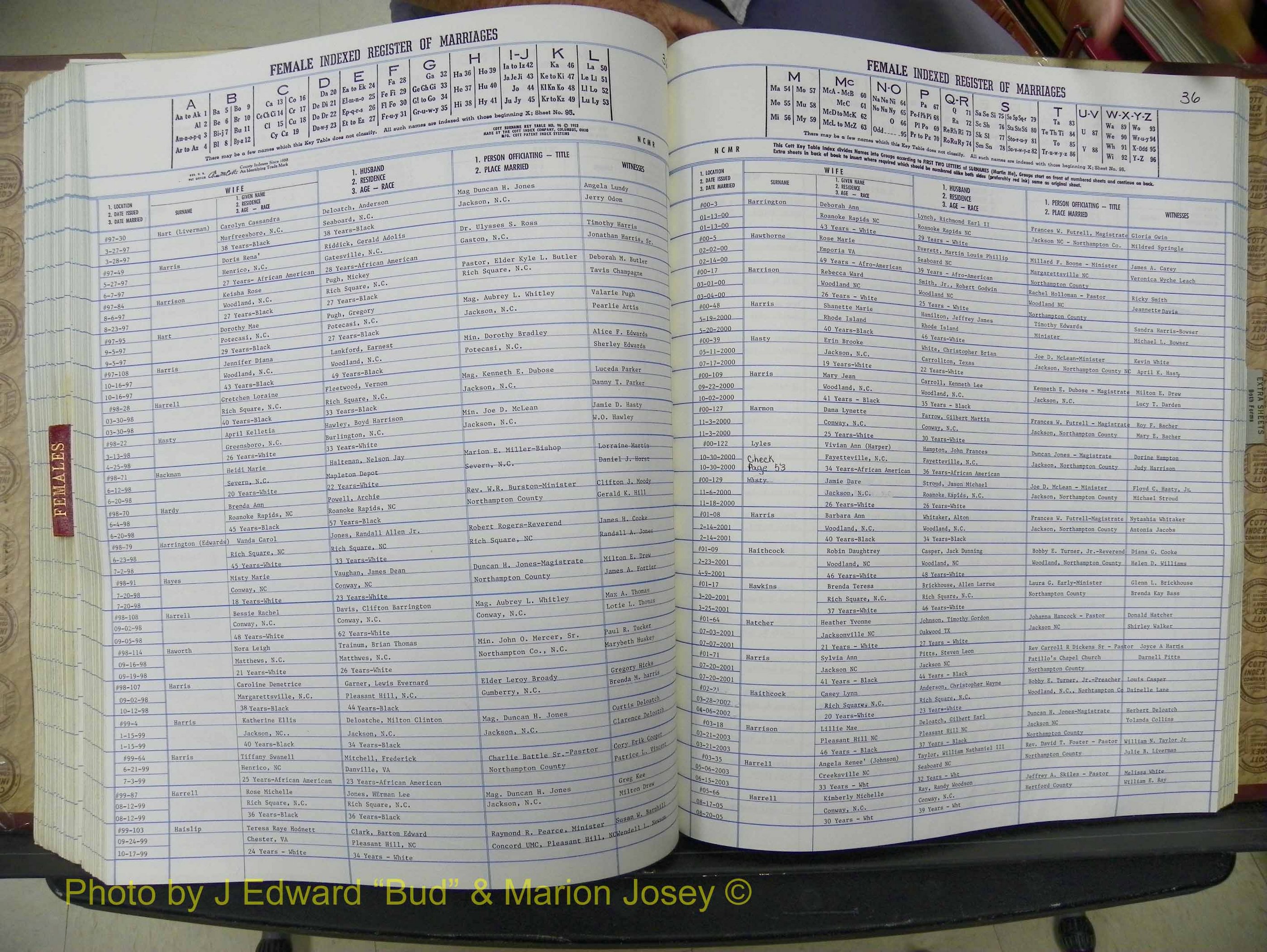 Northampton Marriages, A-Z, 1980-2009 (307).JPG