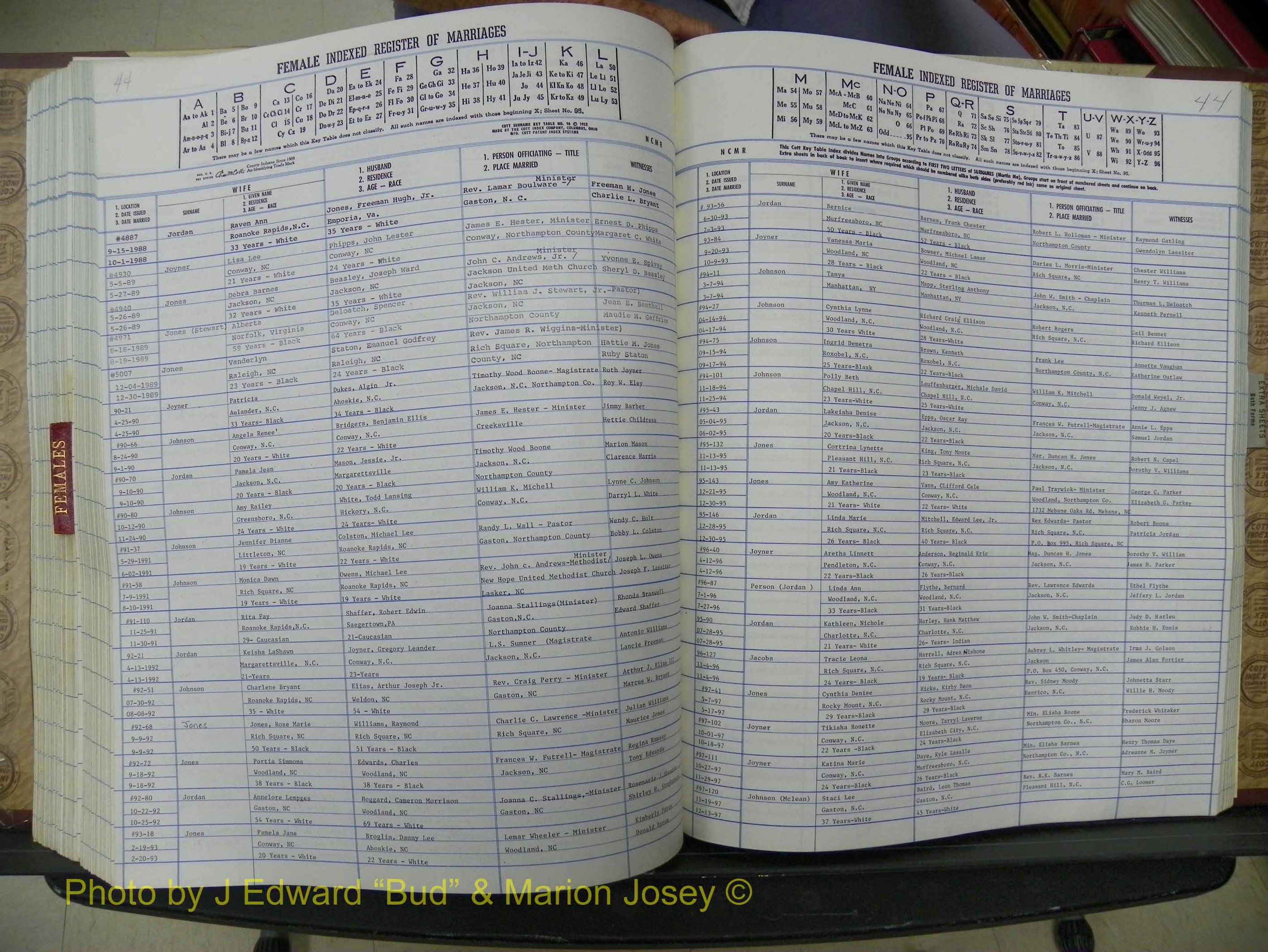 Northampton Marriages, A-Z, 1980-2009 (319).JPG