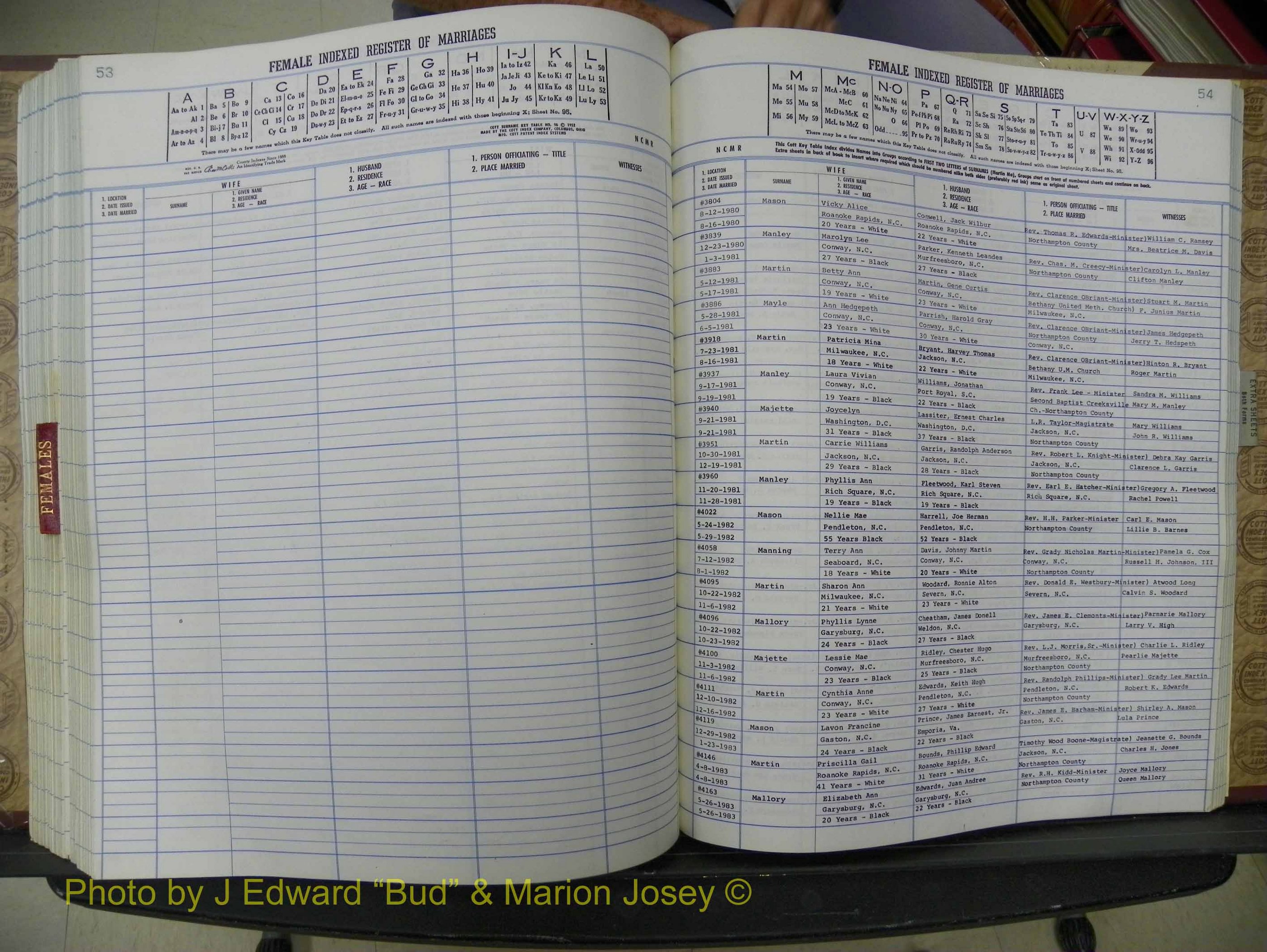 Northampton Marriages, A-Z, 1980-2009 (334).JPG