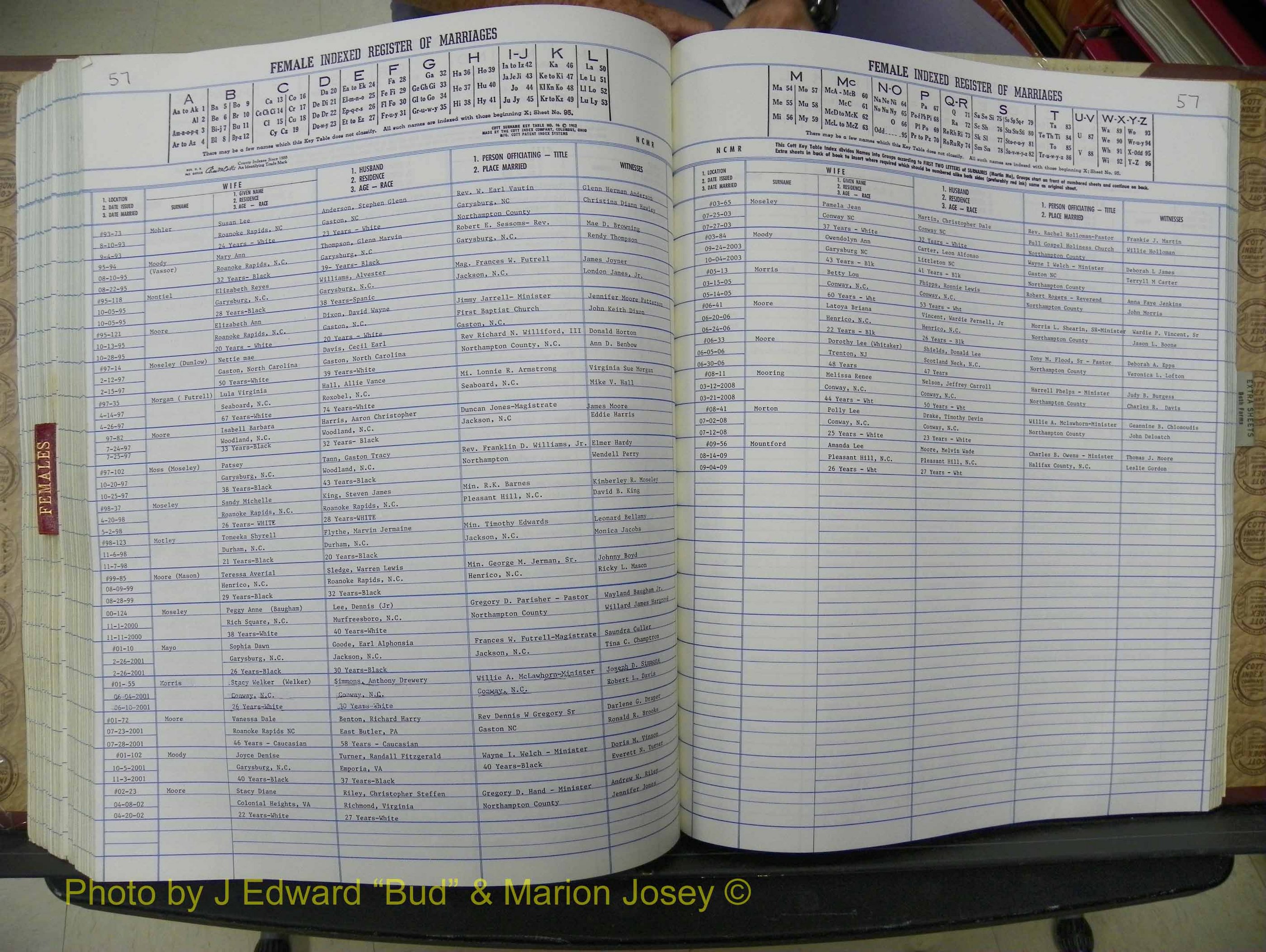 Northampton Marriages, A-Z, 1980-2009 (342).JPG