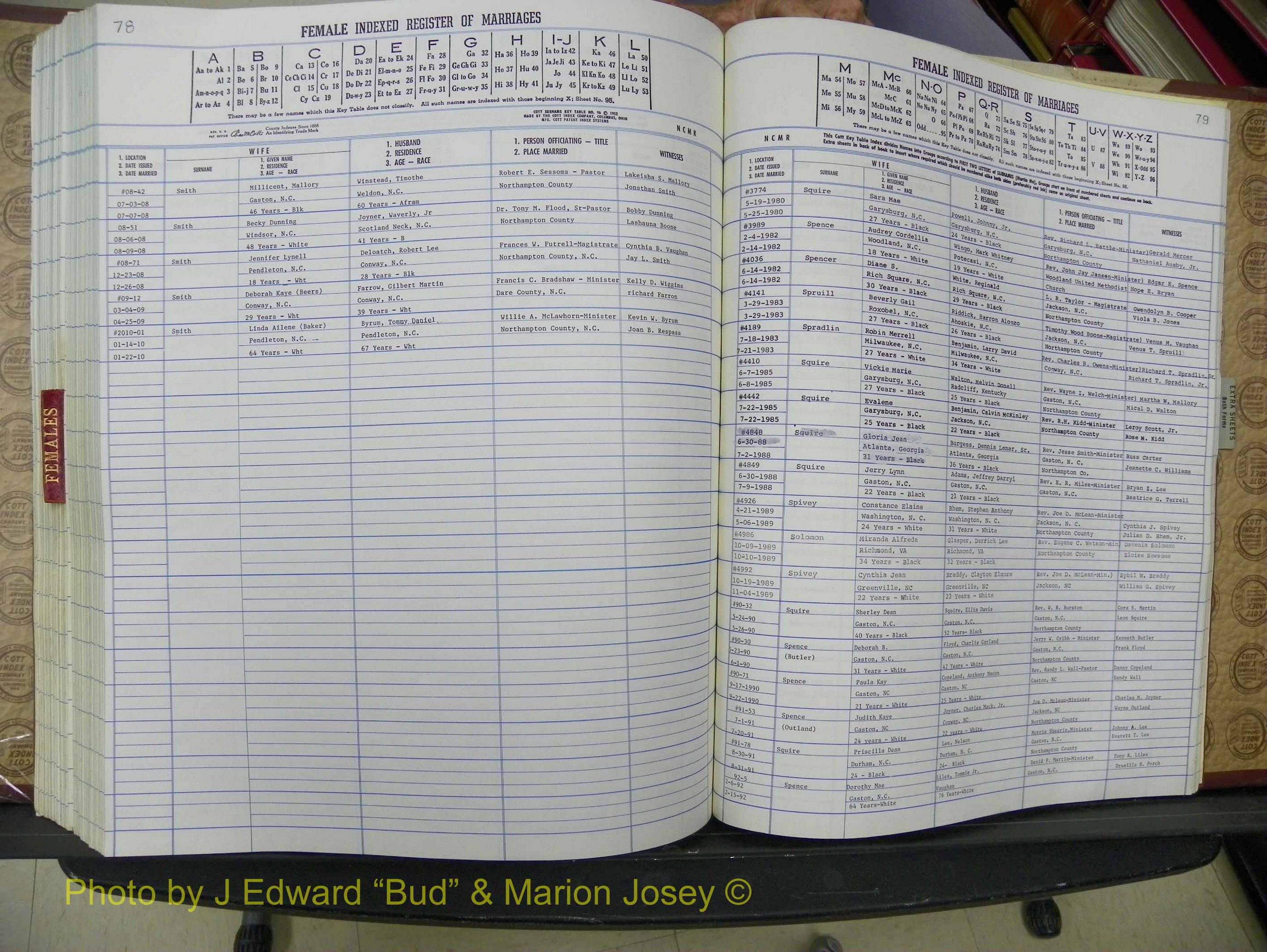 Northampton Marriages, A-Z, 1980-2009 (376).JPG
