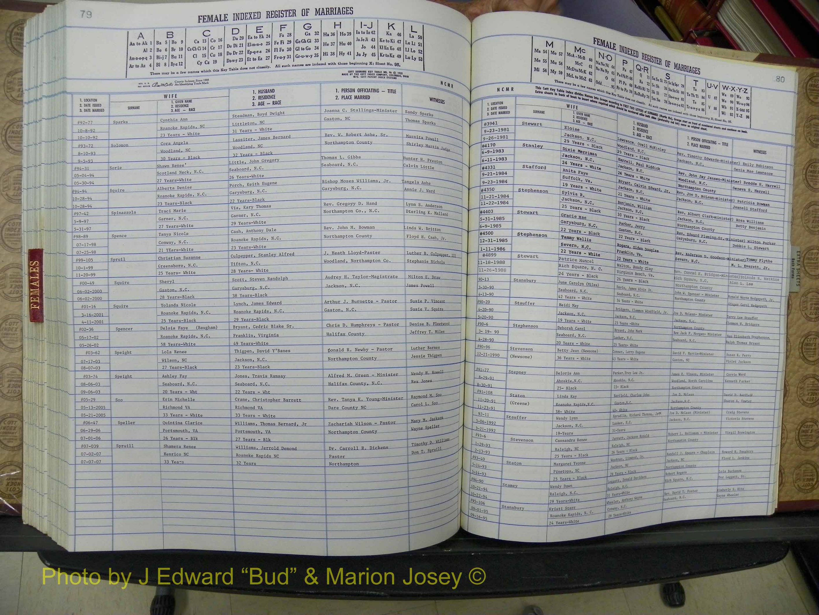Northampton Marriages, A-Z, 1980-2009 (377).JPG