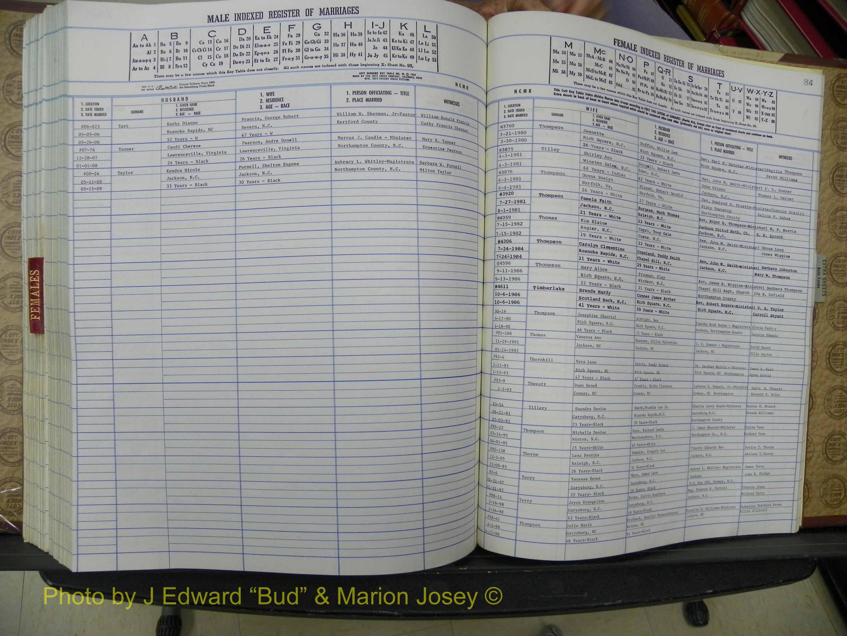 Northampton Marriages, A-Z, 1980-2009 (382).JPG