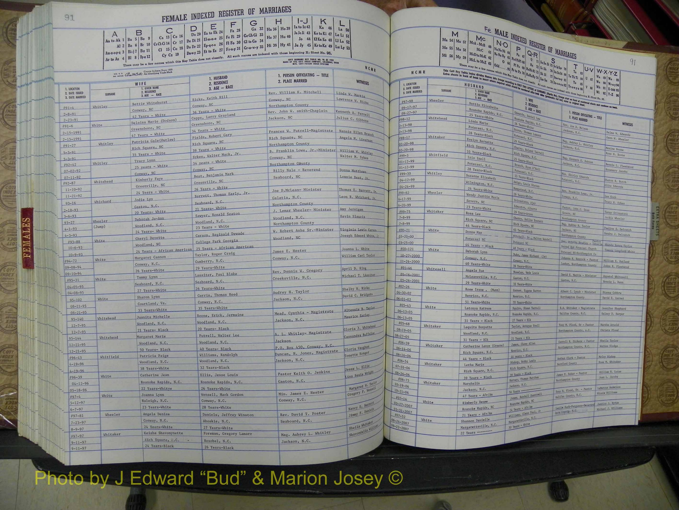 Northampton Marriages, A-Z, 1980-2009 (393).JPG