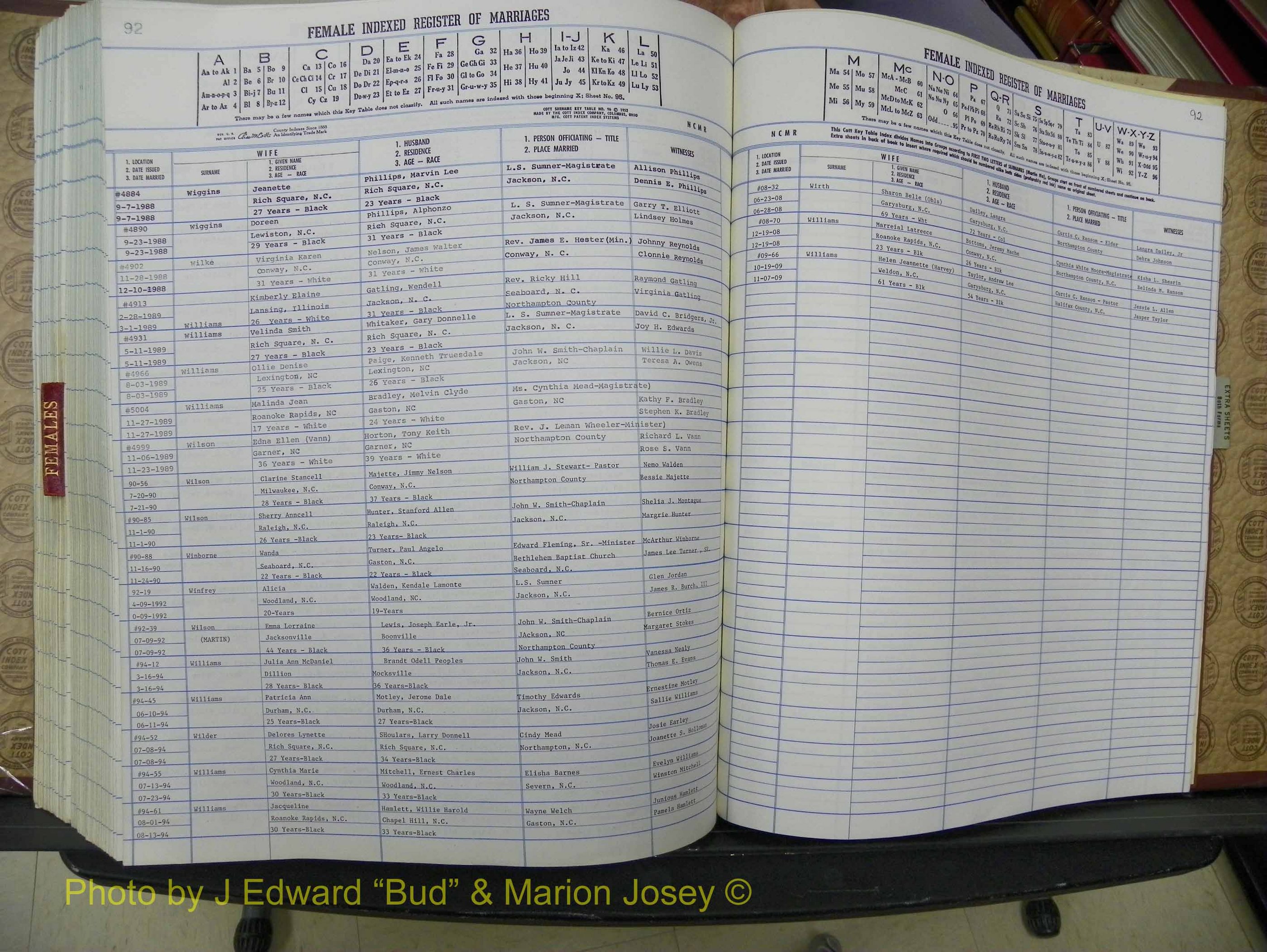 Northampton Marriages, A-Z, 1980-2009 (396).JPG