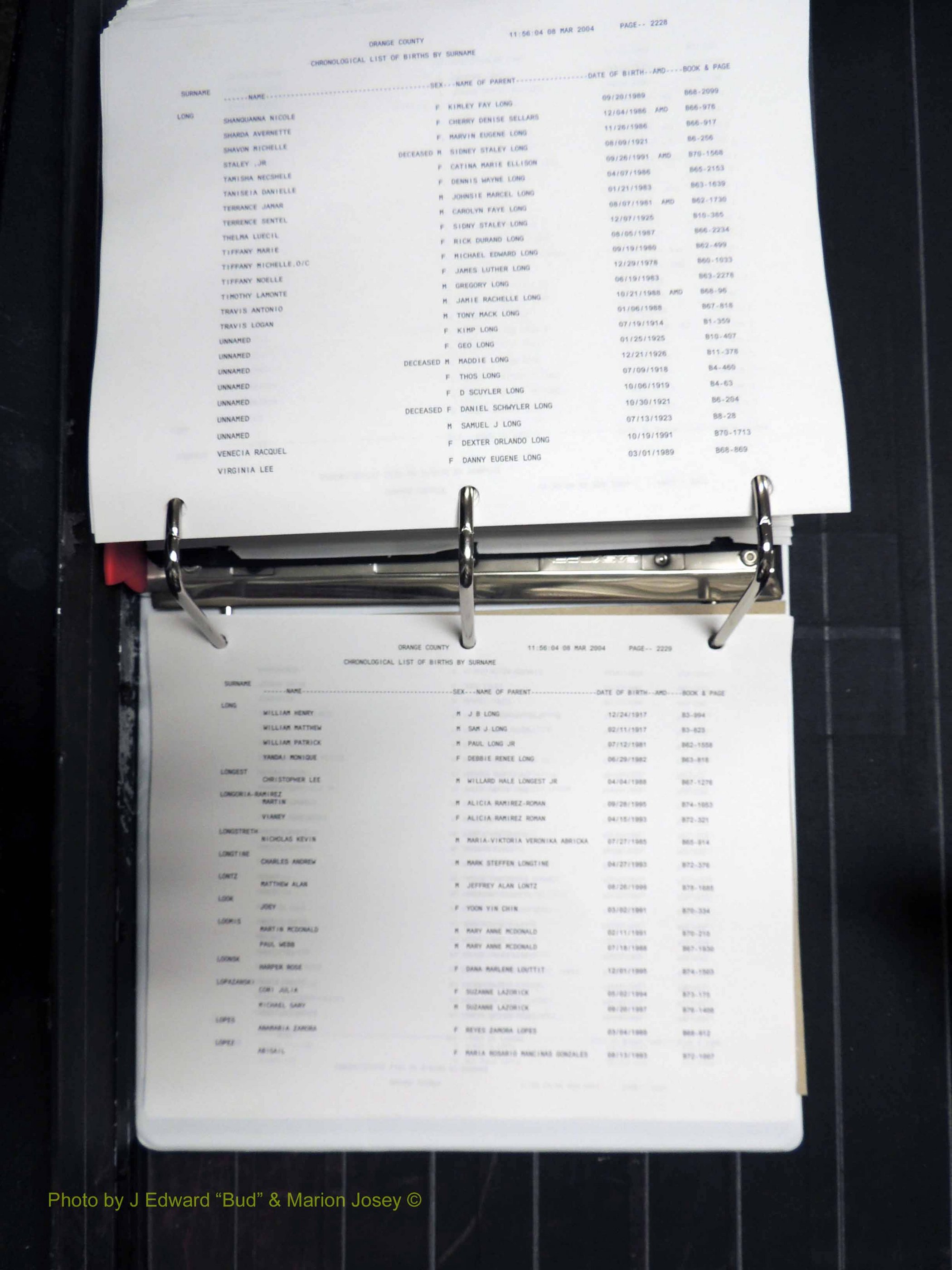 Orange Co, NC, Birth Index, D-M (651).JPG