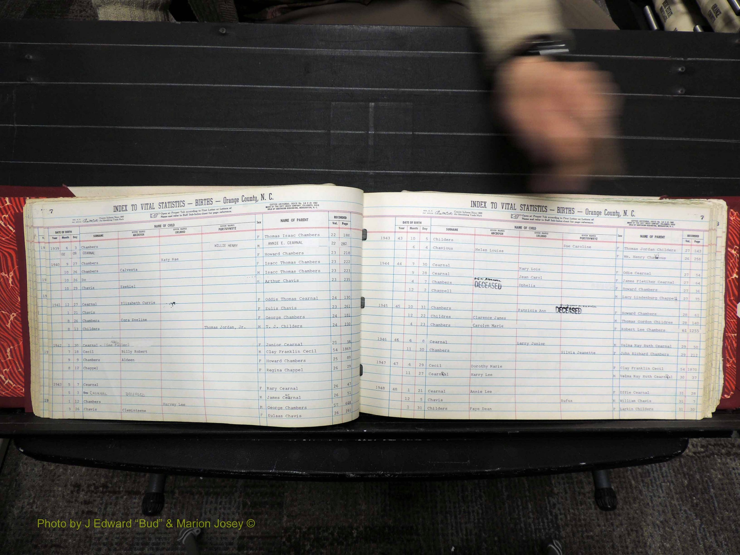 Orange Co, NC, Births, C-D, 1913-1978 (134).JPG