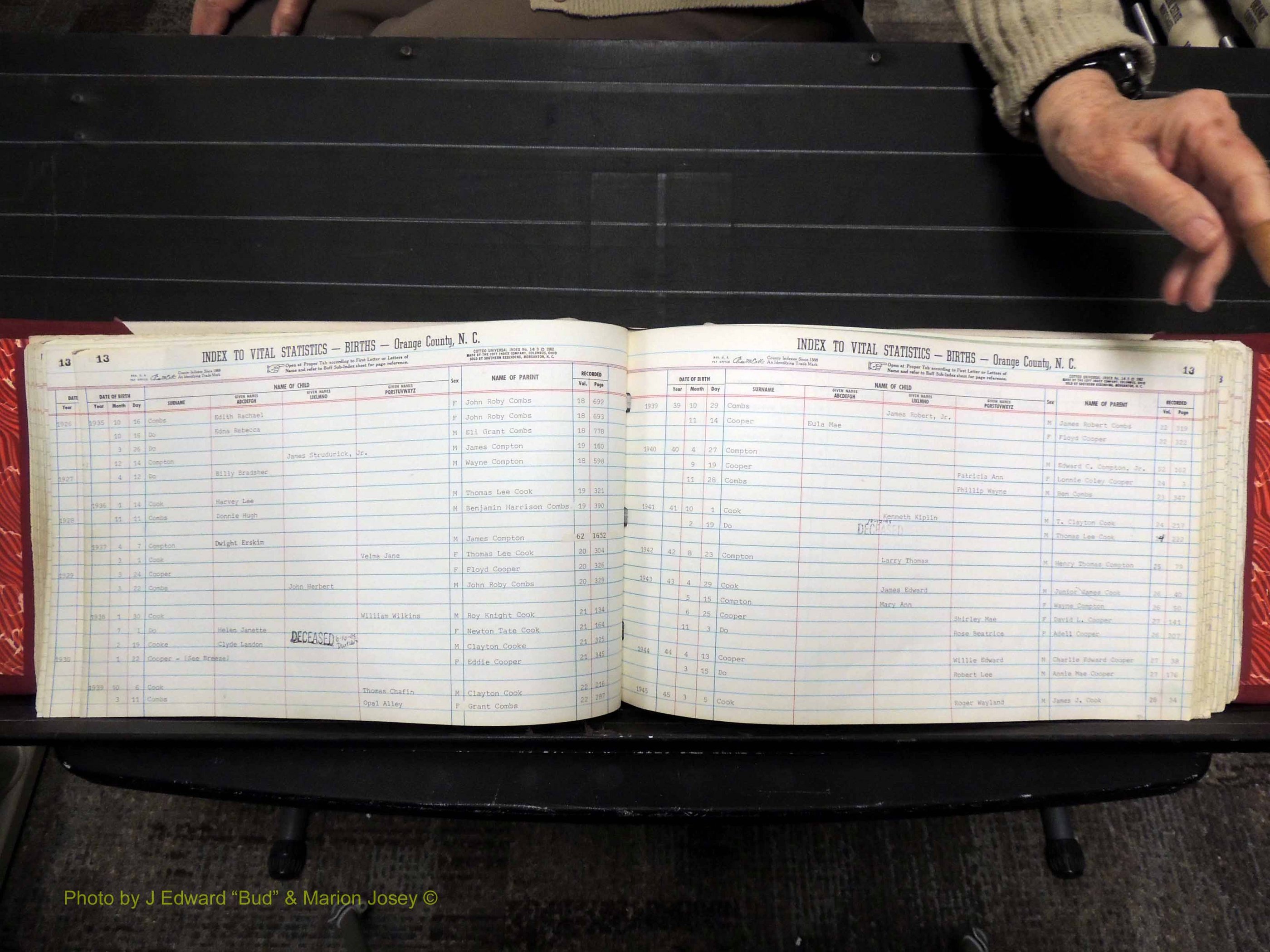 Orange Co, NC, Births, C-D, 1913-1978 (163).JPG