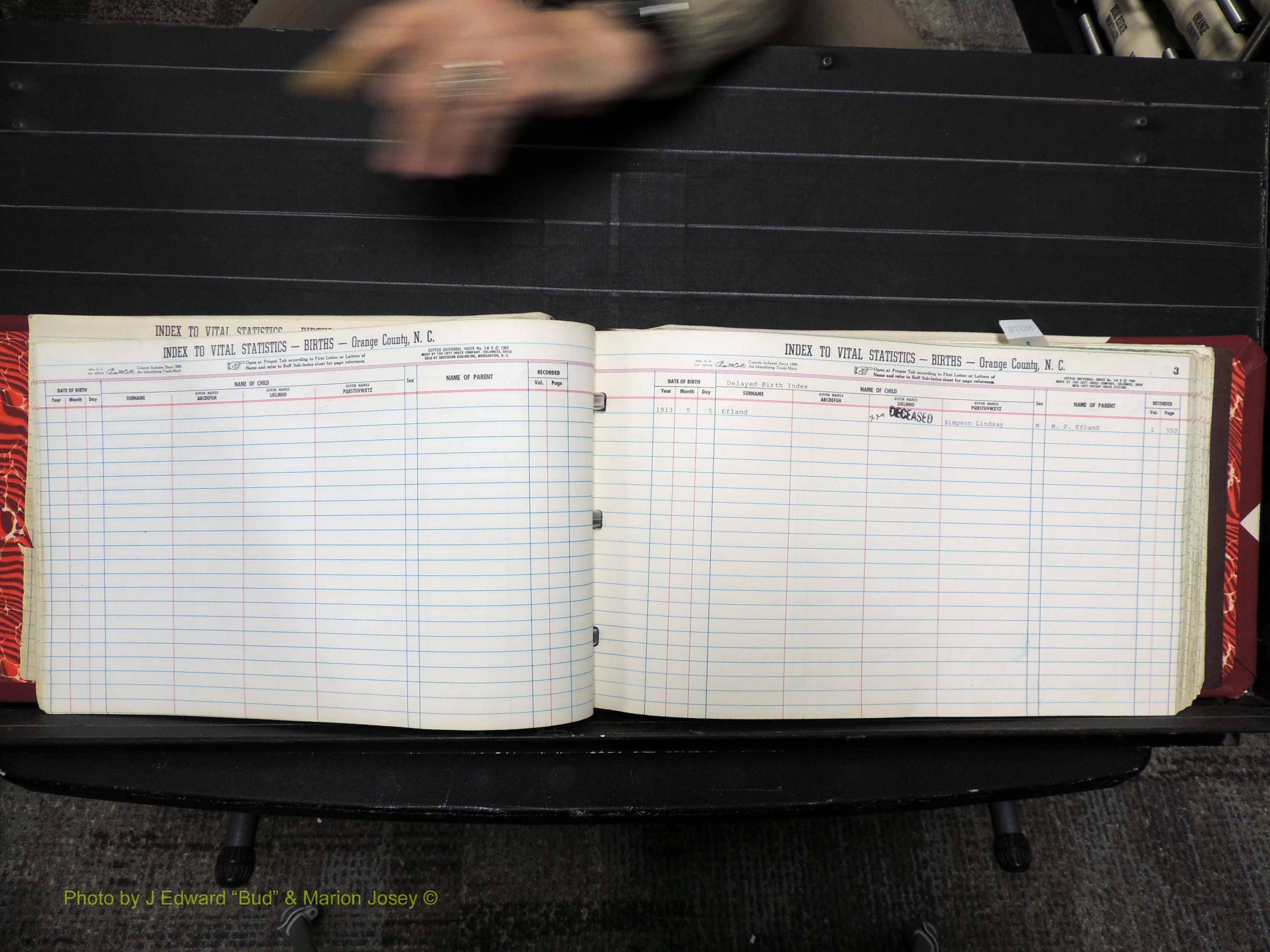 Orange Co, NC, Births, E-G, 1913-1978 (109).JPG