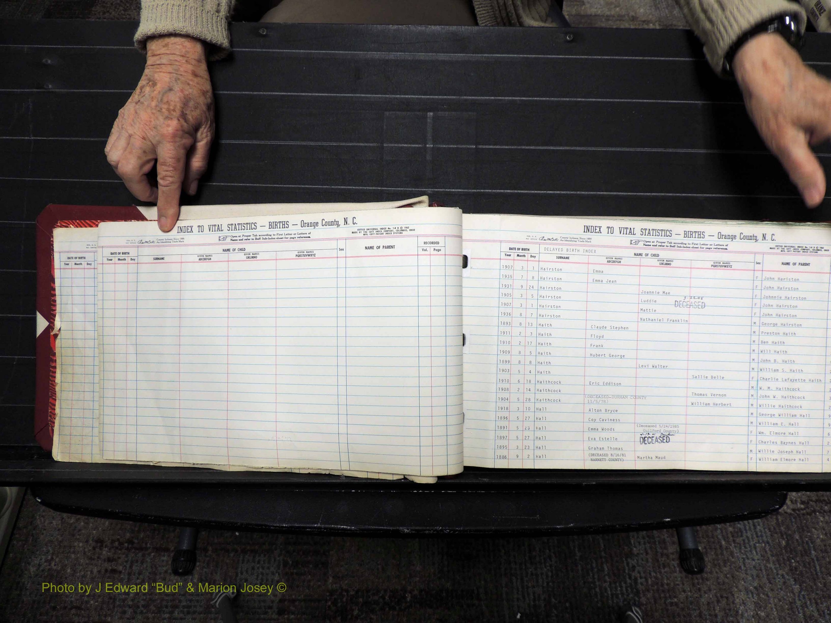 Orange Co, NC, Births, H-K, 1913-1978 (102).JPG