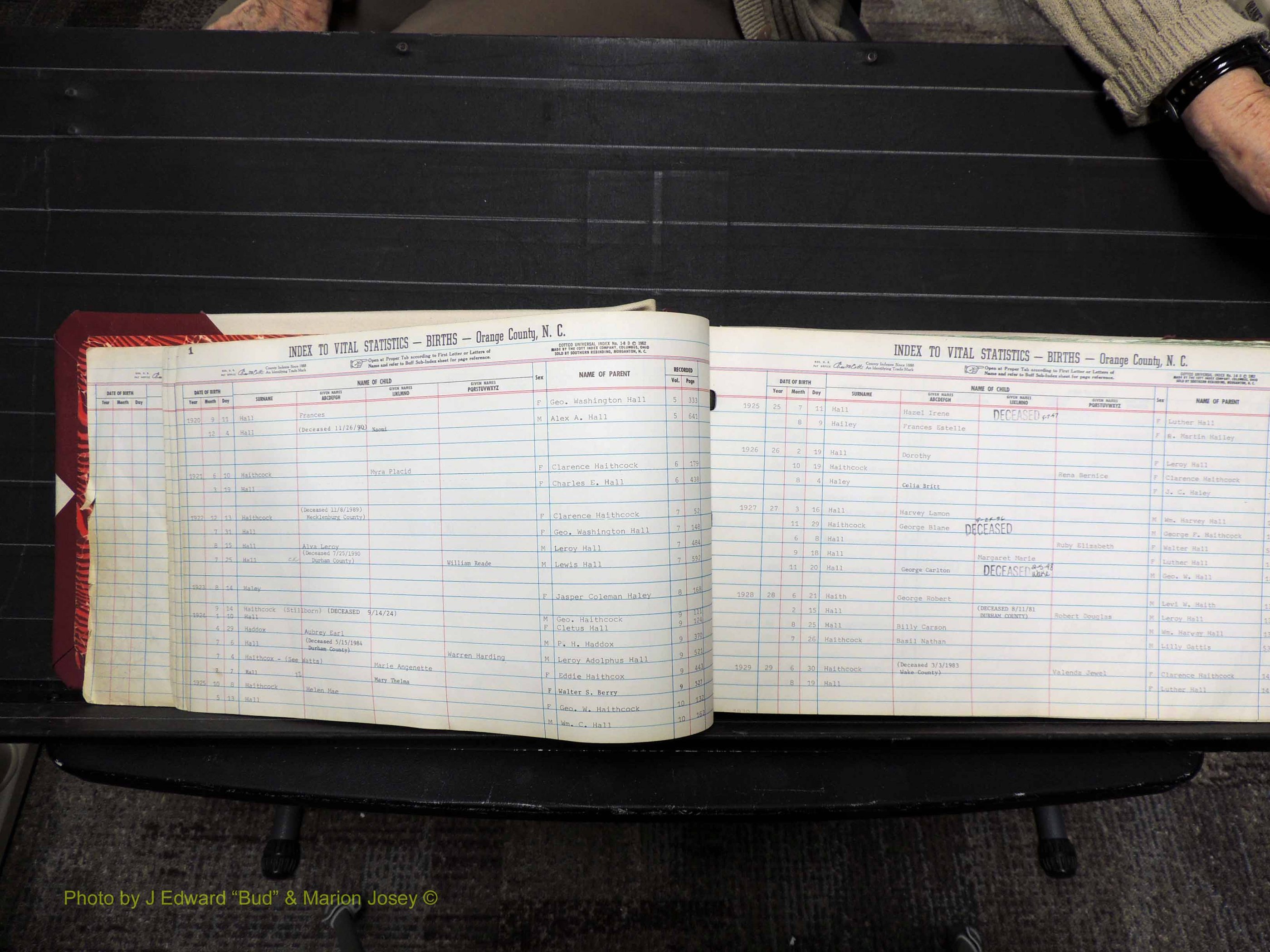 Orange Co, NC, Births, H-K, 1913-1978 (105).JPG