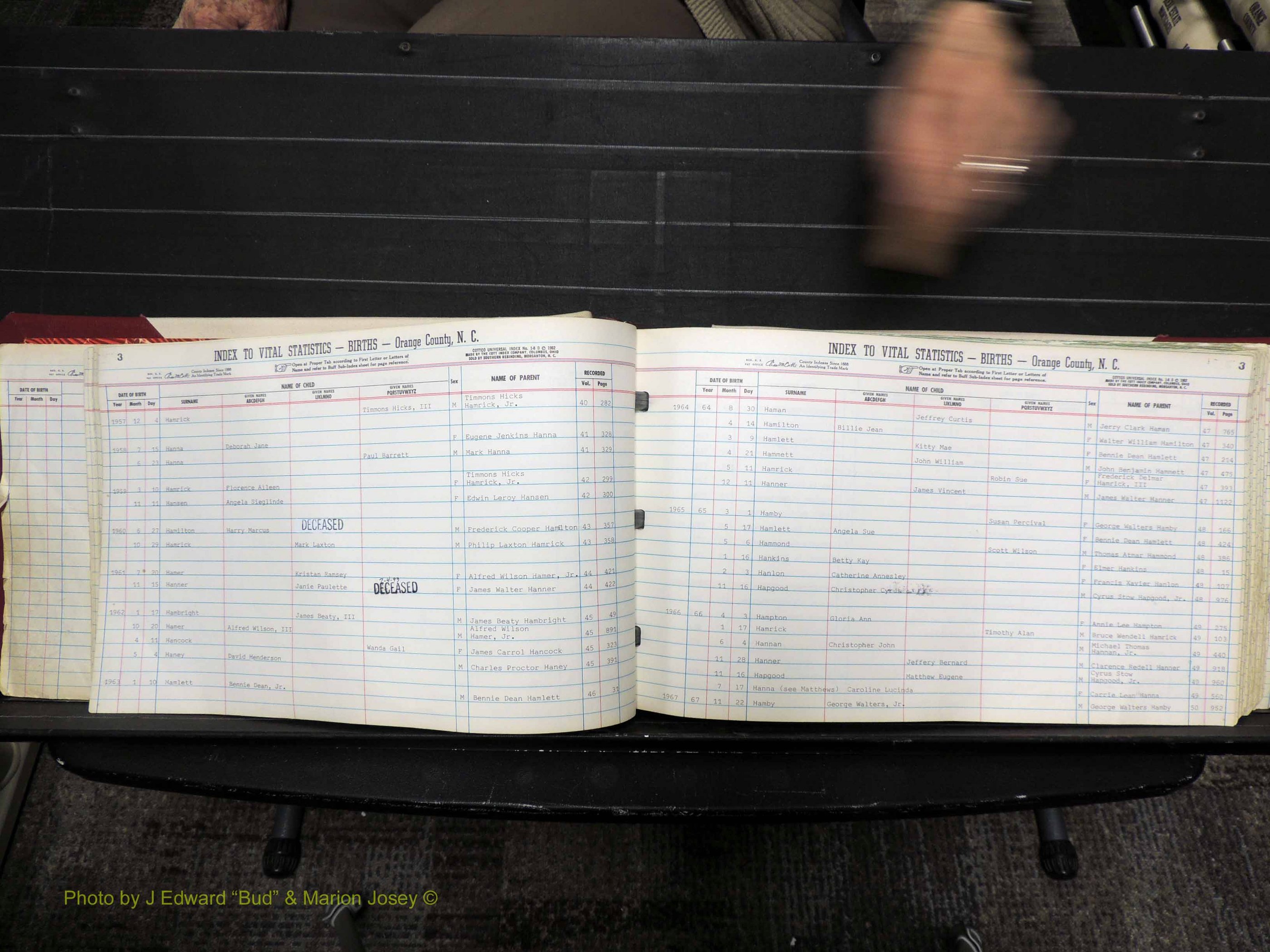 Orange Co, NC, Births, H-K, 1913-1978 (115).JPG