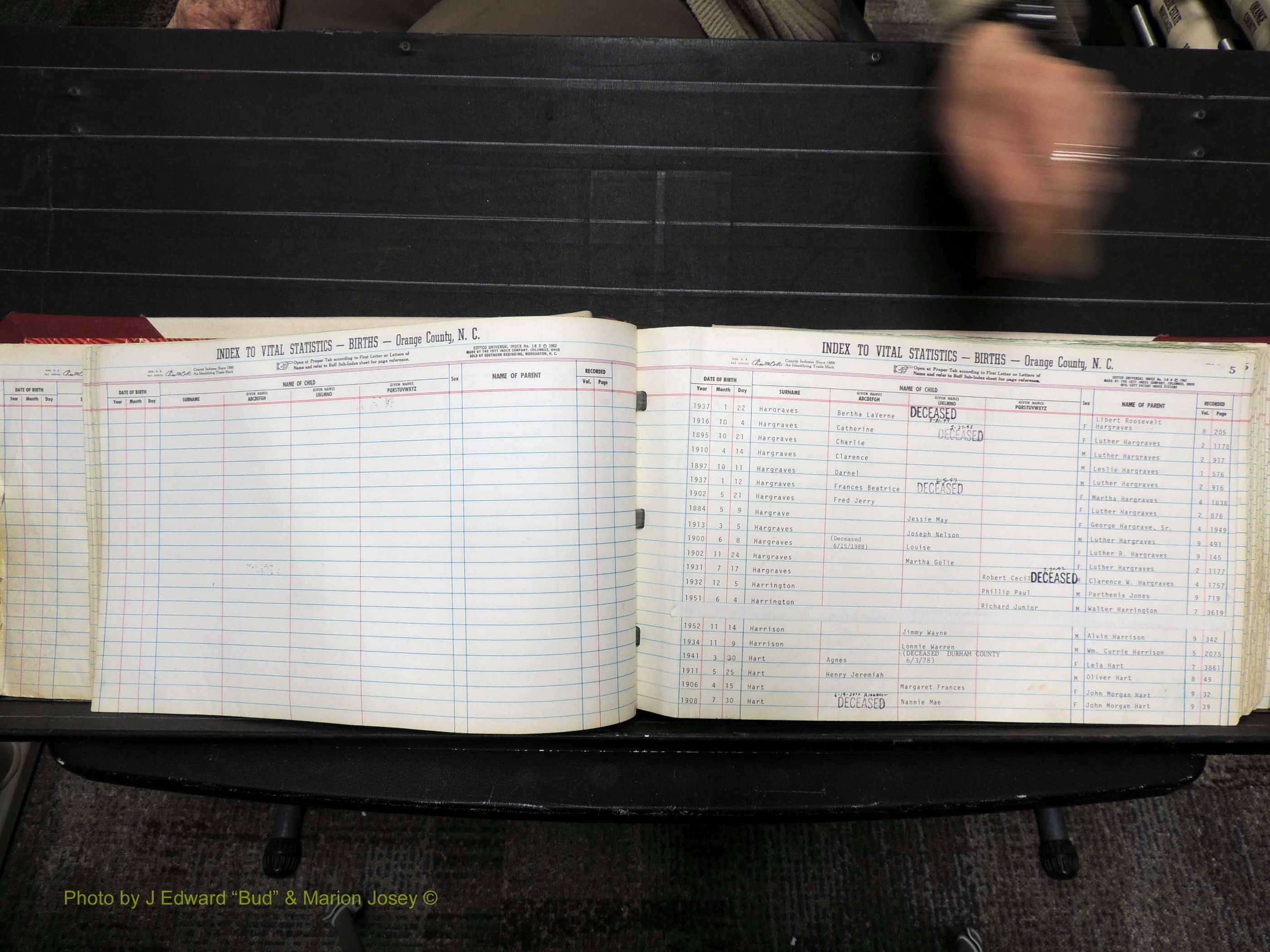 Orange Co, NC, Births, H-K, 1913-1978 (118).JPG