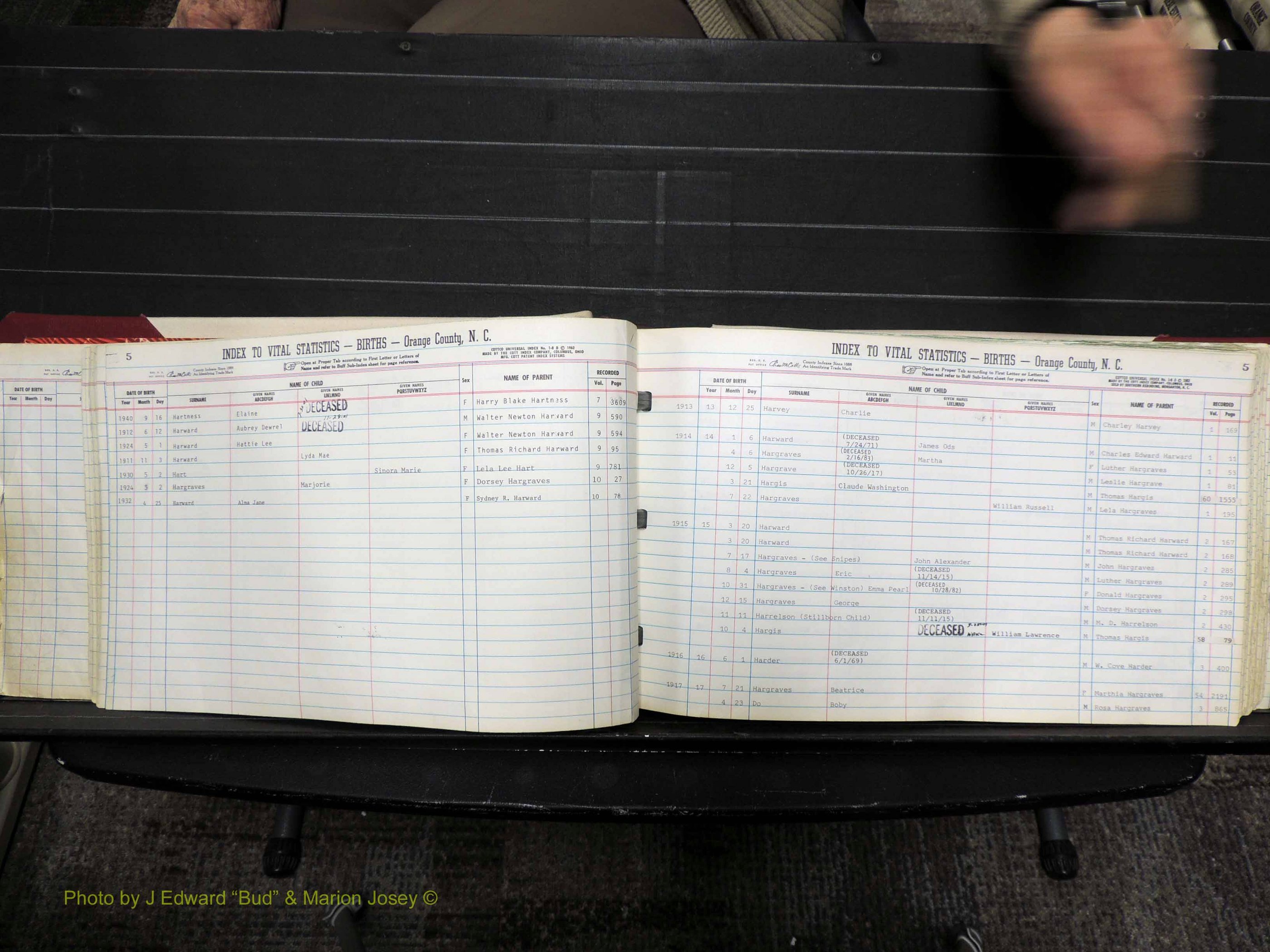 Orange Co, NC, Births, H-K, 1913-1978 (119).JPG