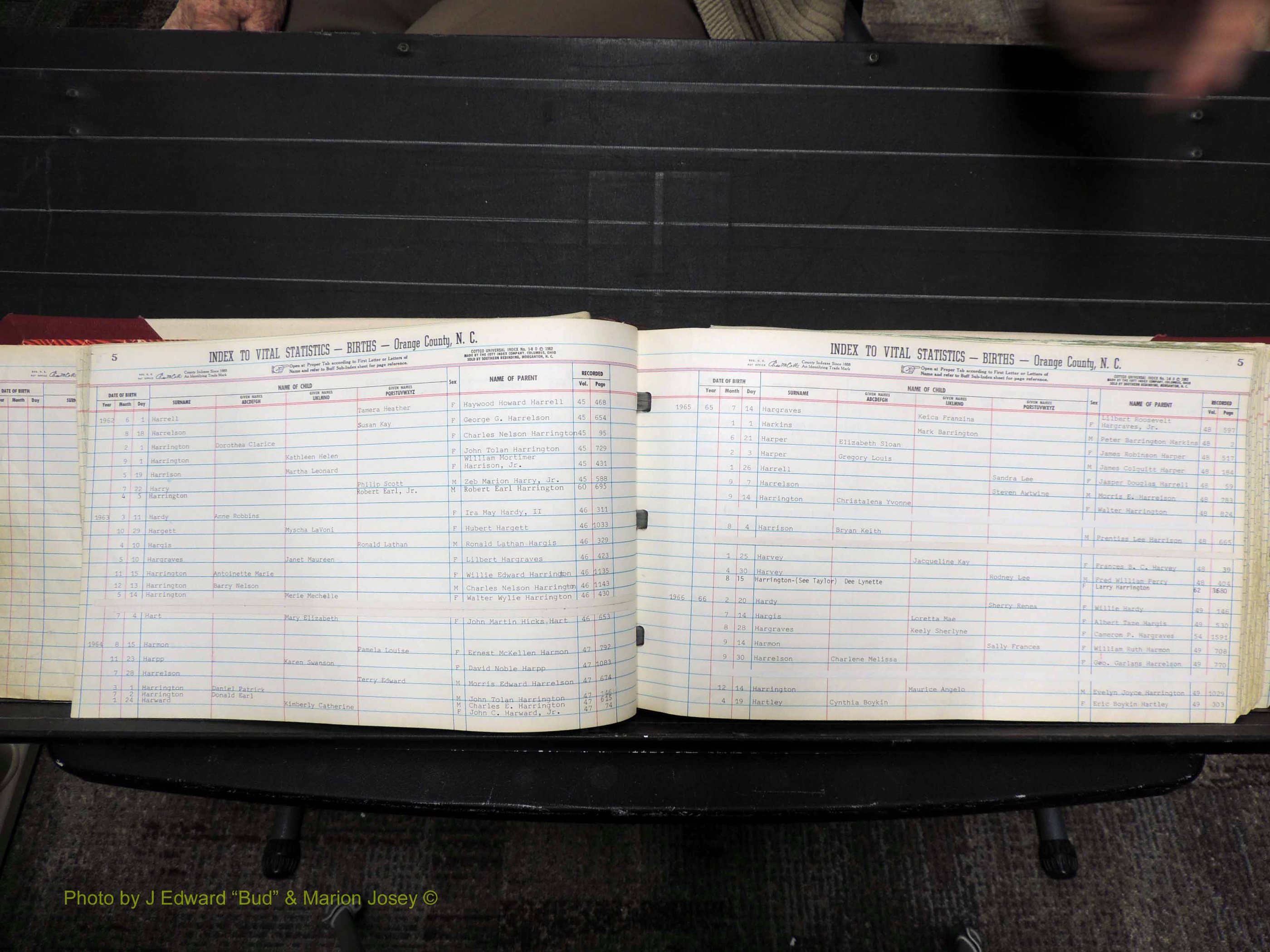 Orange Co, NC, Births, H-K, 1913-1978 (125).JPG