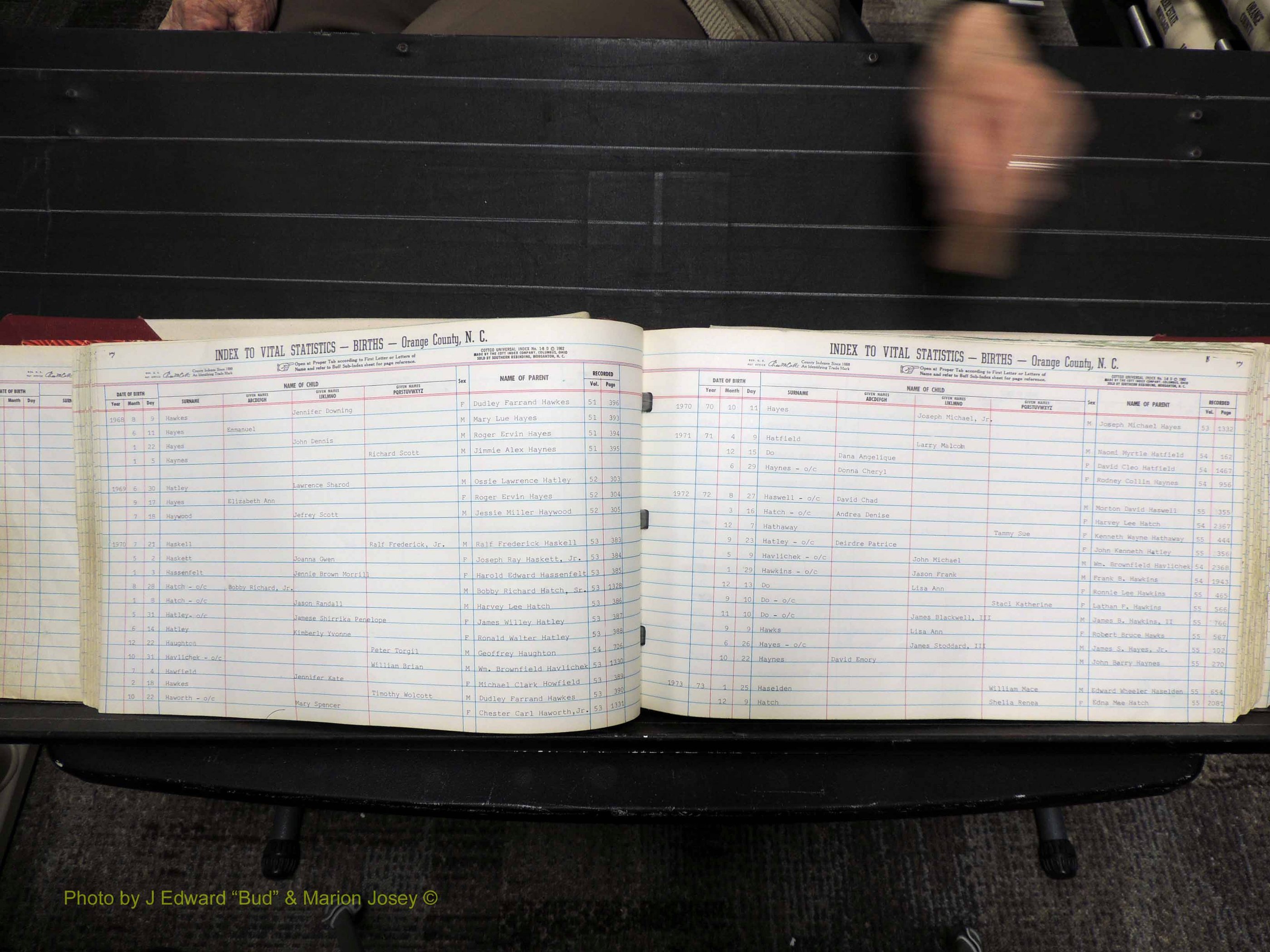 Orange Co, NC, Births, H-K, 1913-1978 (136).JPG