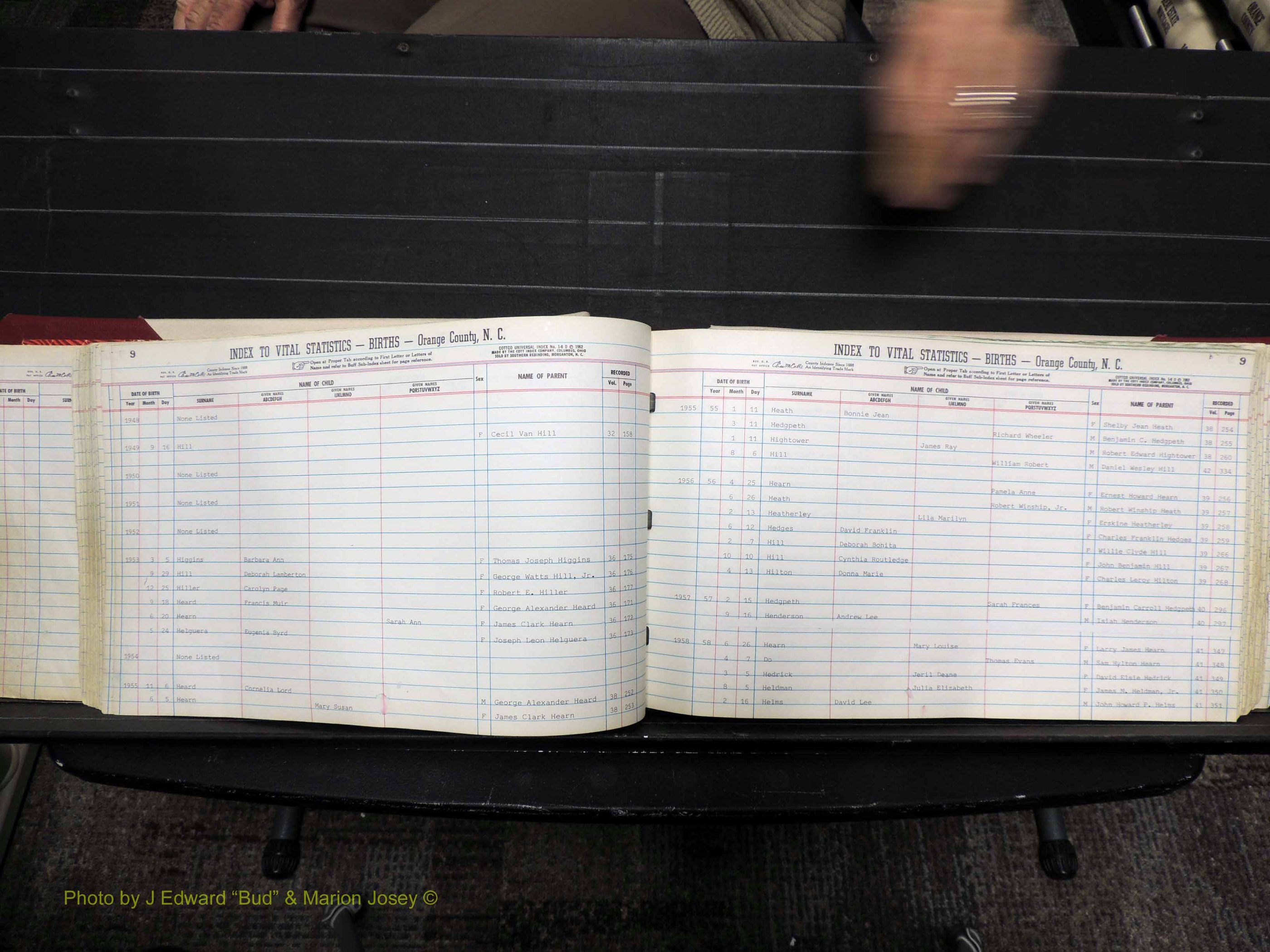 Orange Co, NC, Births, H-K, 1913-1978 (142).JPG