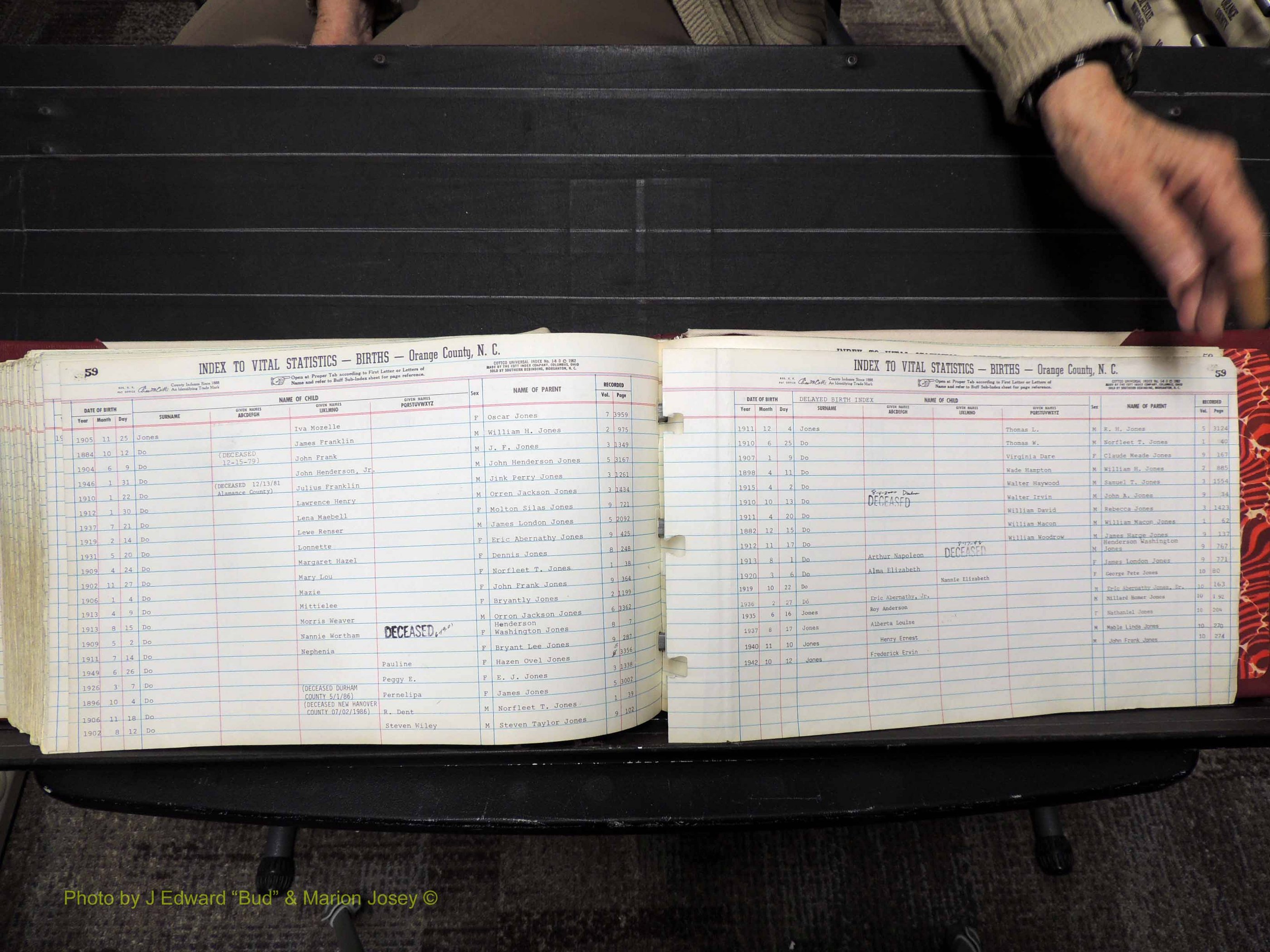 Orange Co, NC, Births, H-K, 1913-1978 (322).JPG