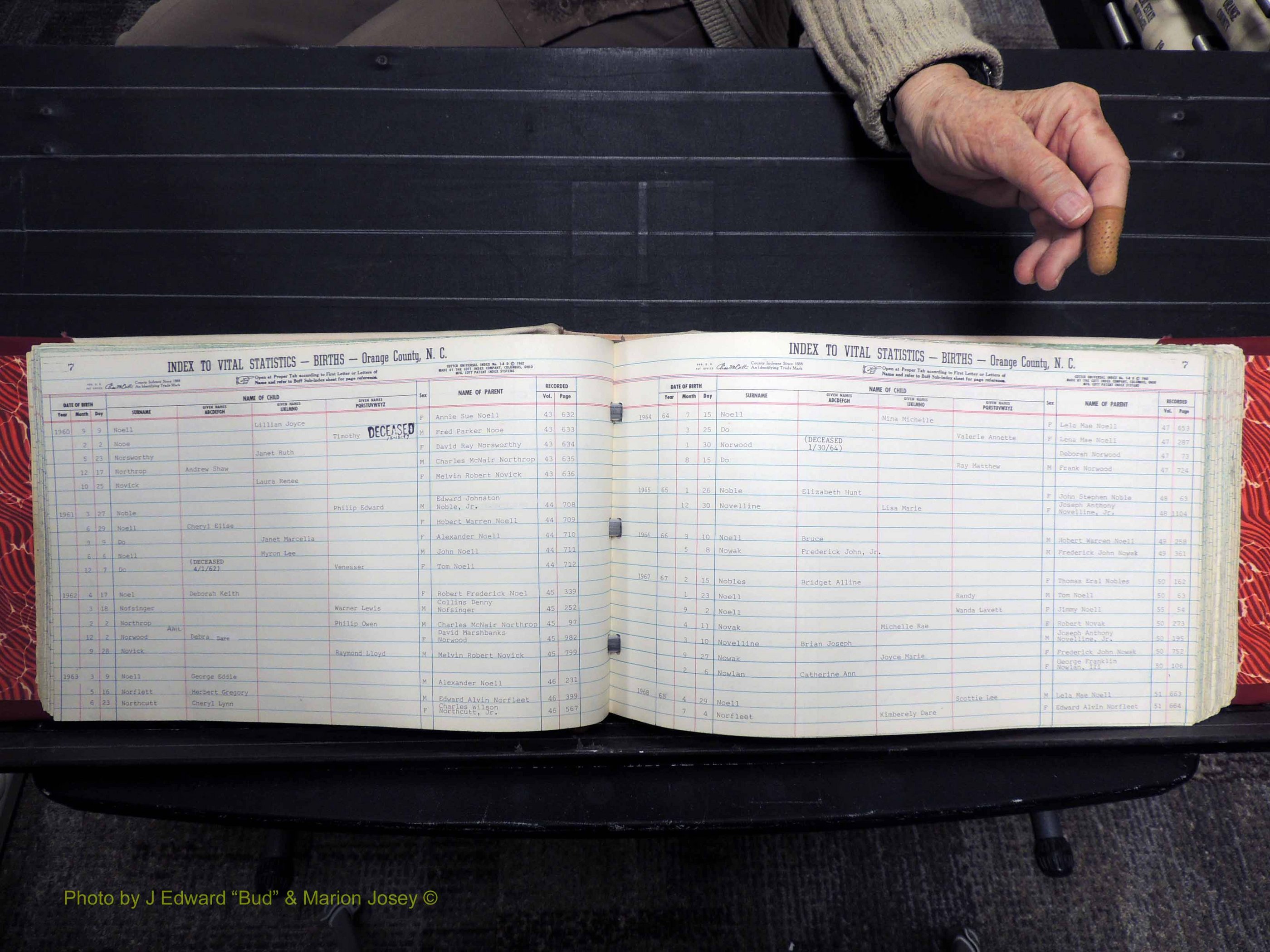 Orange Co, NC, Births, N-R, 1913-1978 (126).JPG