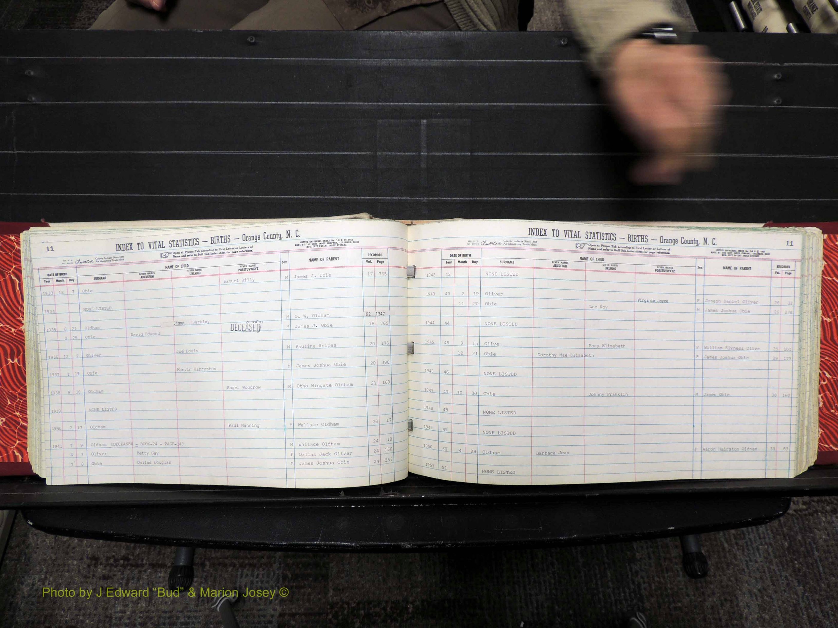 Orange Co, NC, Births, N-R, 1913-1978 (136).JPG