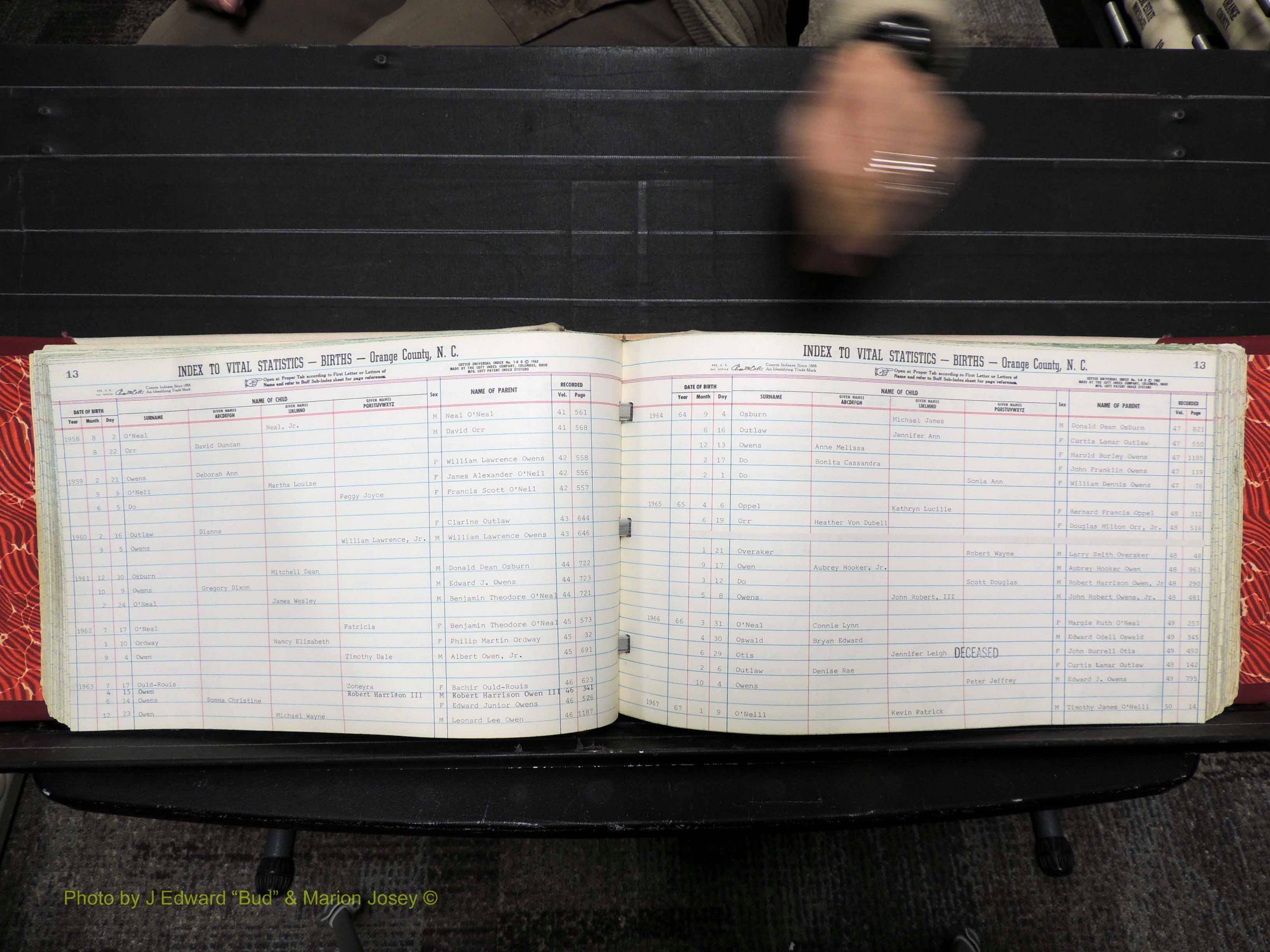 Orange Co, NC, Births, N-R, 1913-1978 (145).JPG