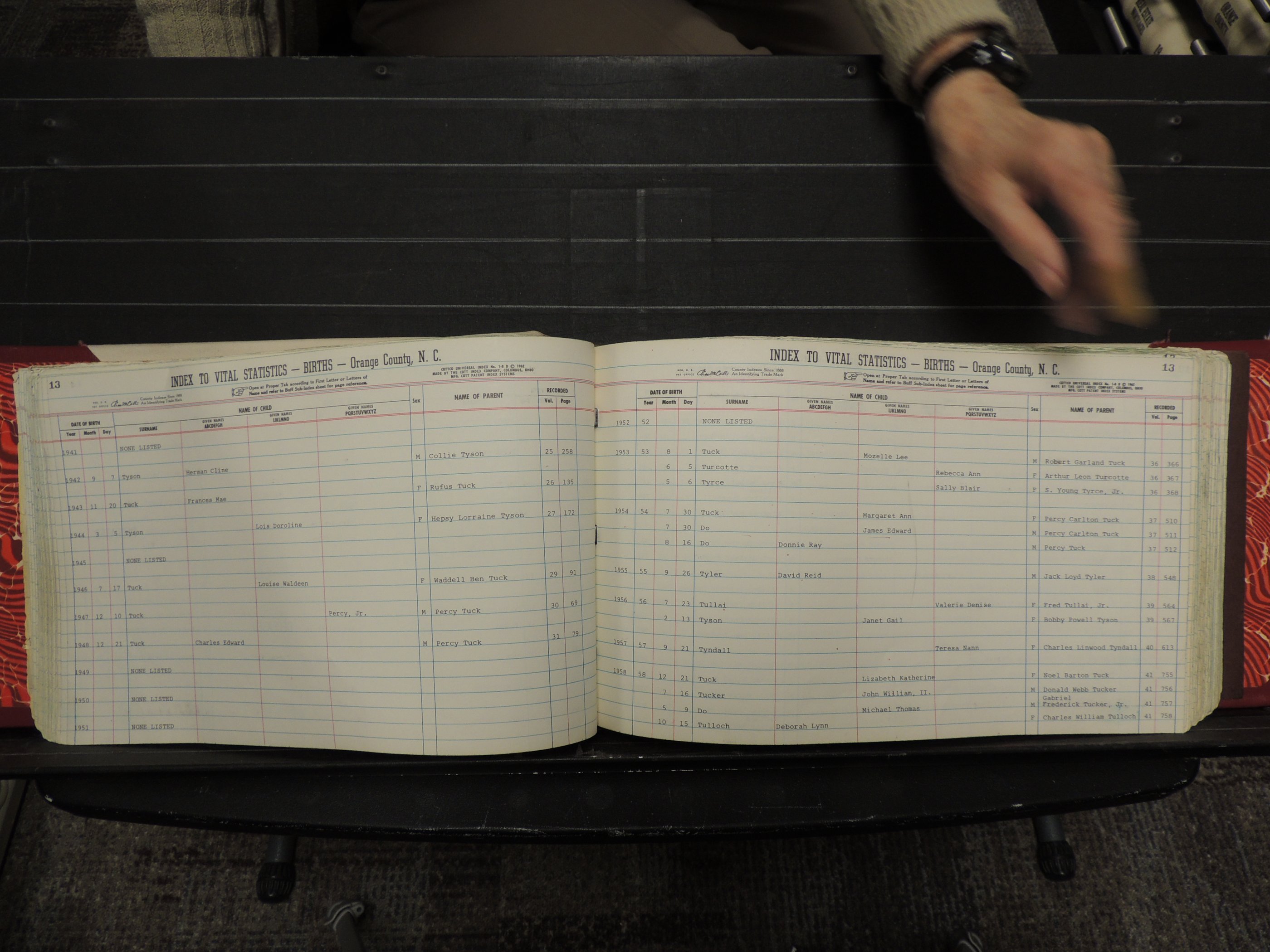 Orange Co, NC, Births, T-Z, 1913-1978 (144).JPG