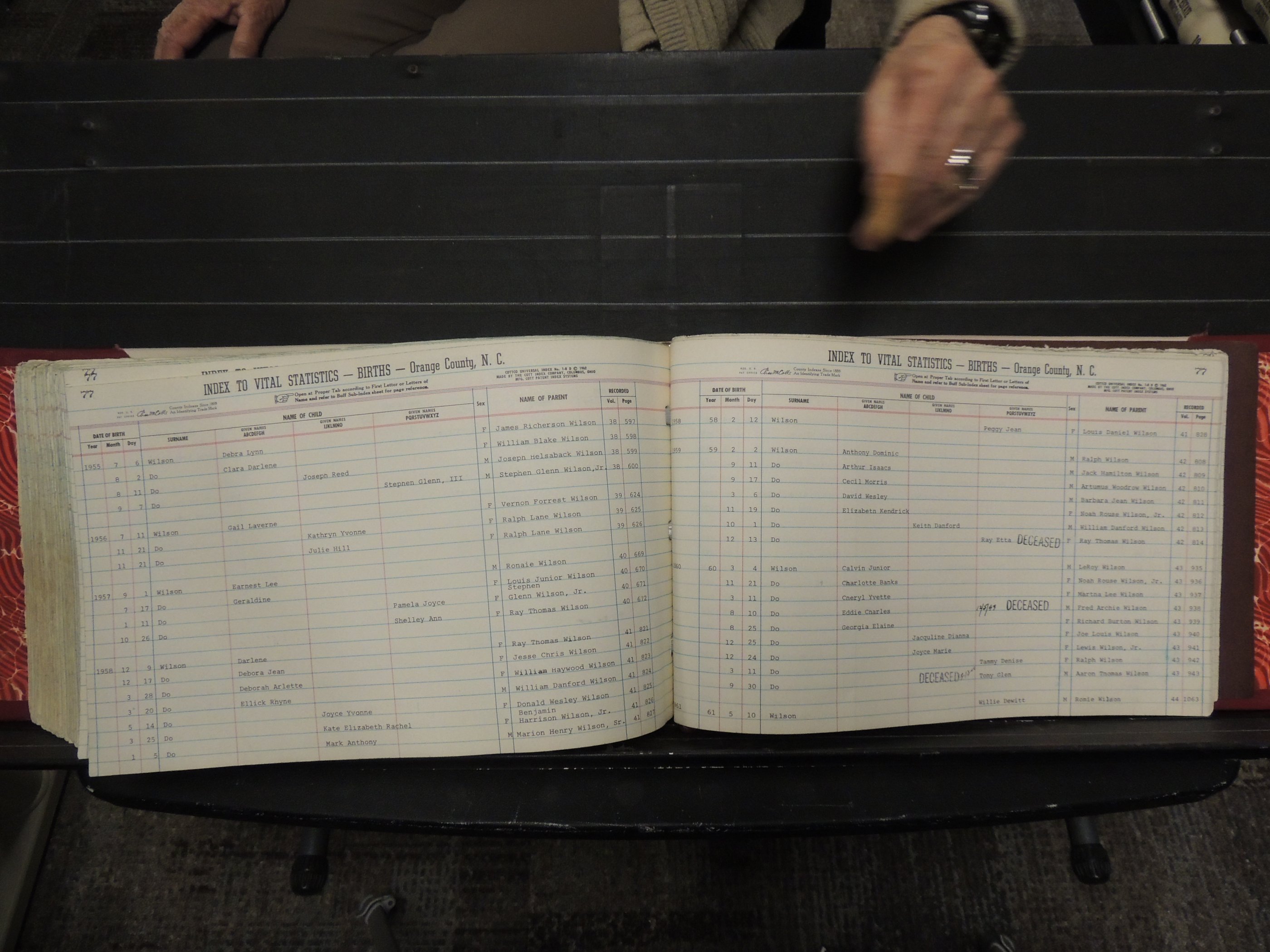 Orange Co, NC, Births, T-Z, 1913-1978 (390).JPG