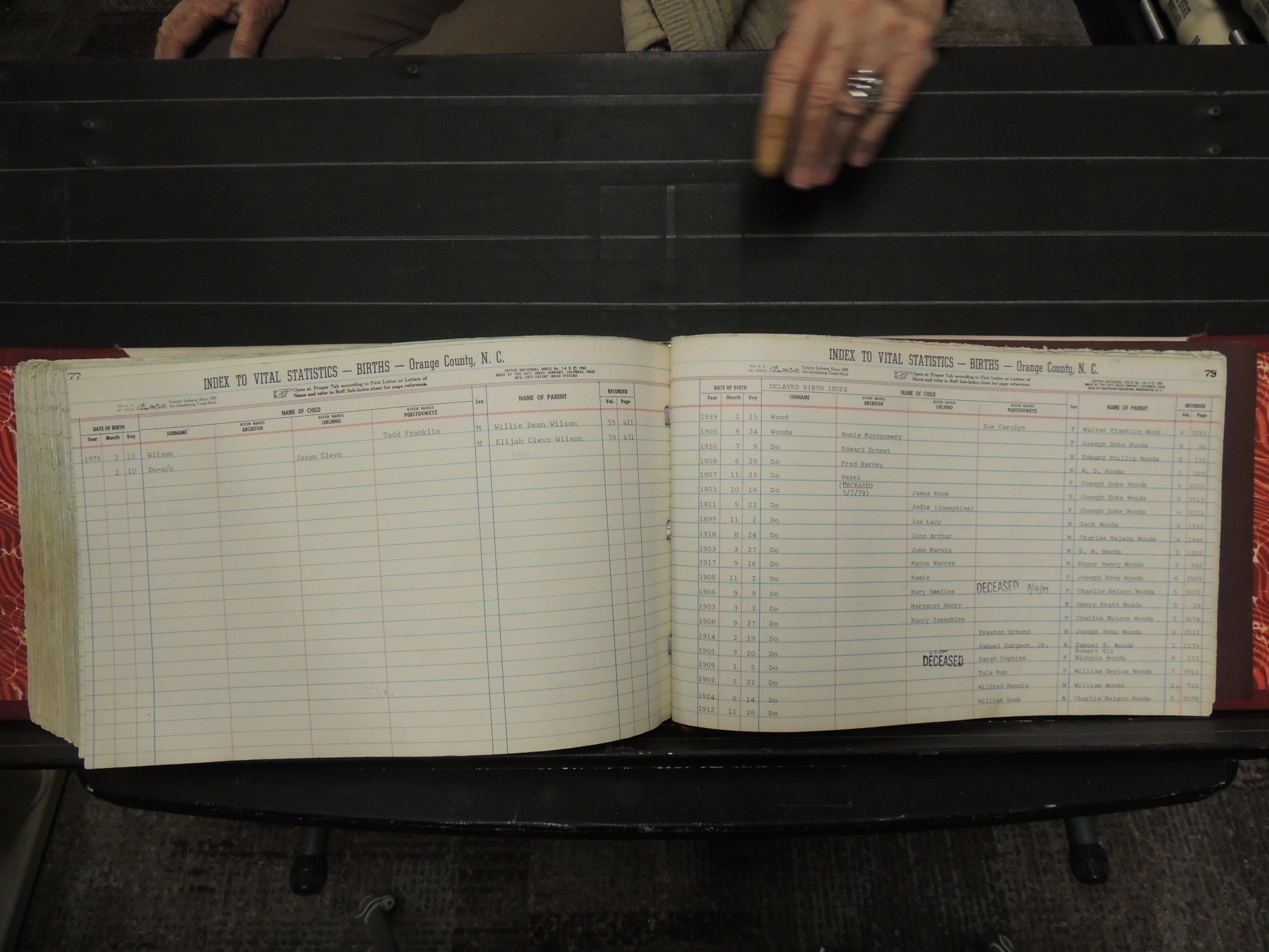 Orange Co, NC, Births, T-Z, 1913-1978 (394).JPG