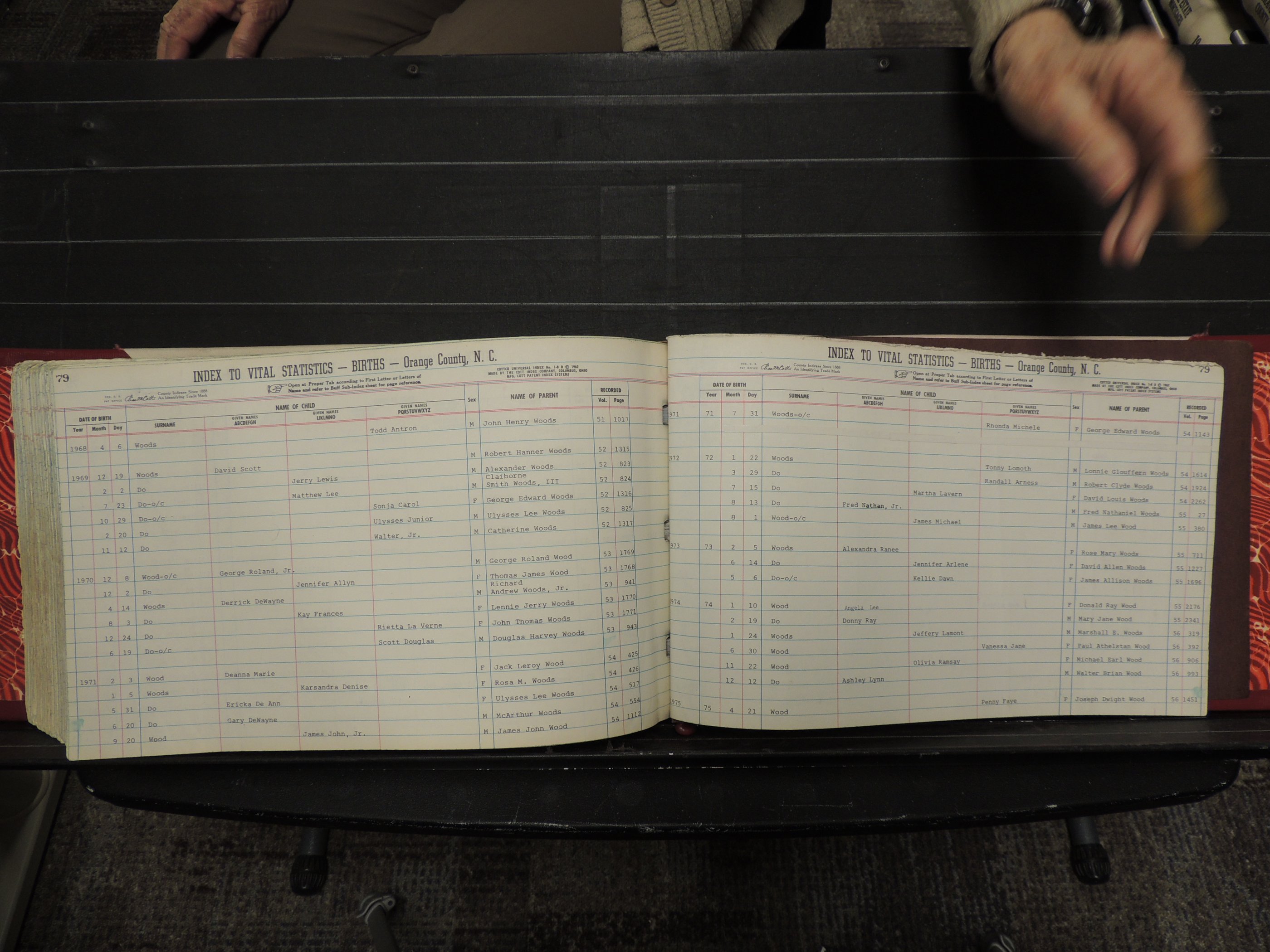 Orange Co, NC, Births, T-Z, 1913-1978 (400).JPG