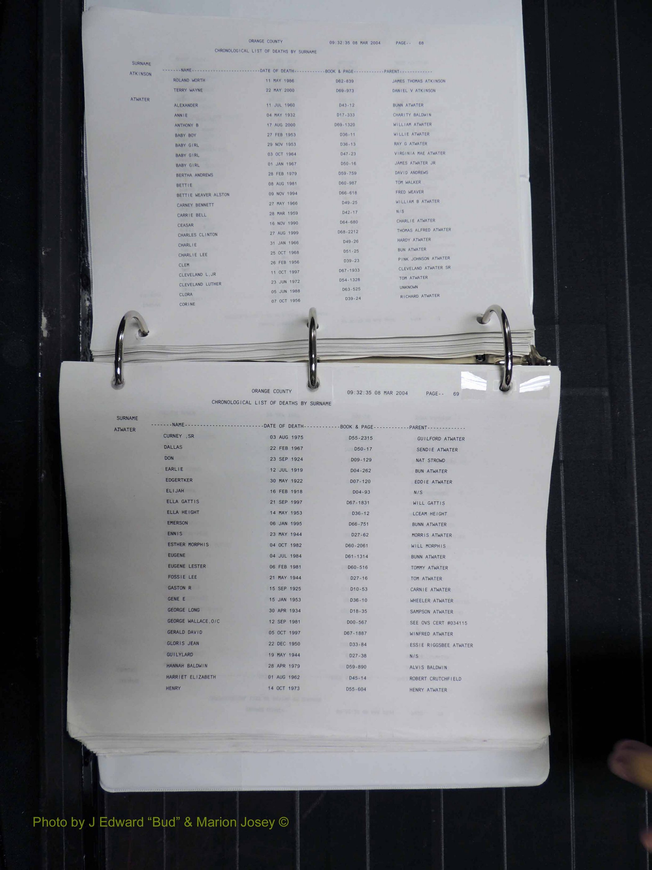Orange Co, NC, Death Index, A-G, 1913-1998 (135).JPG