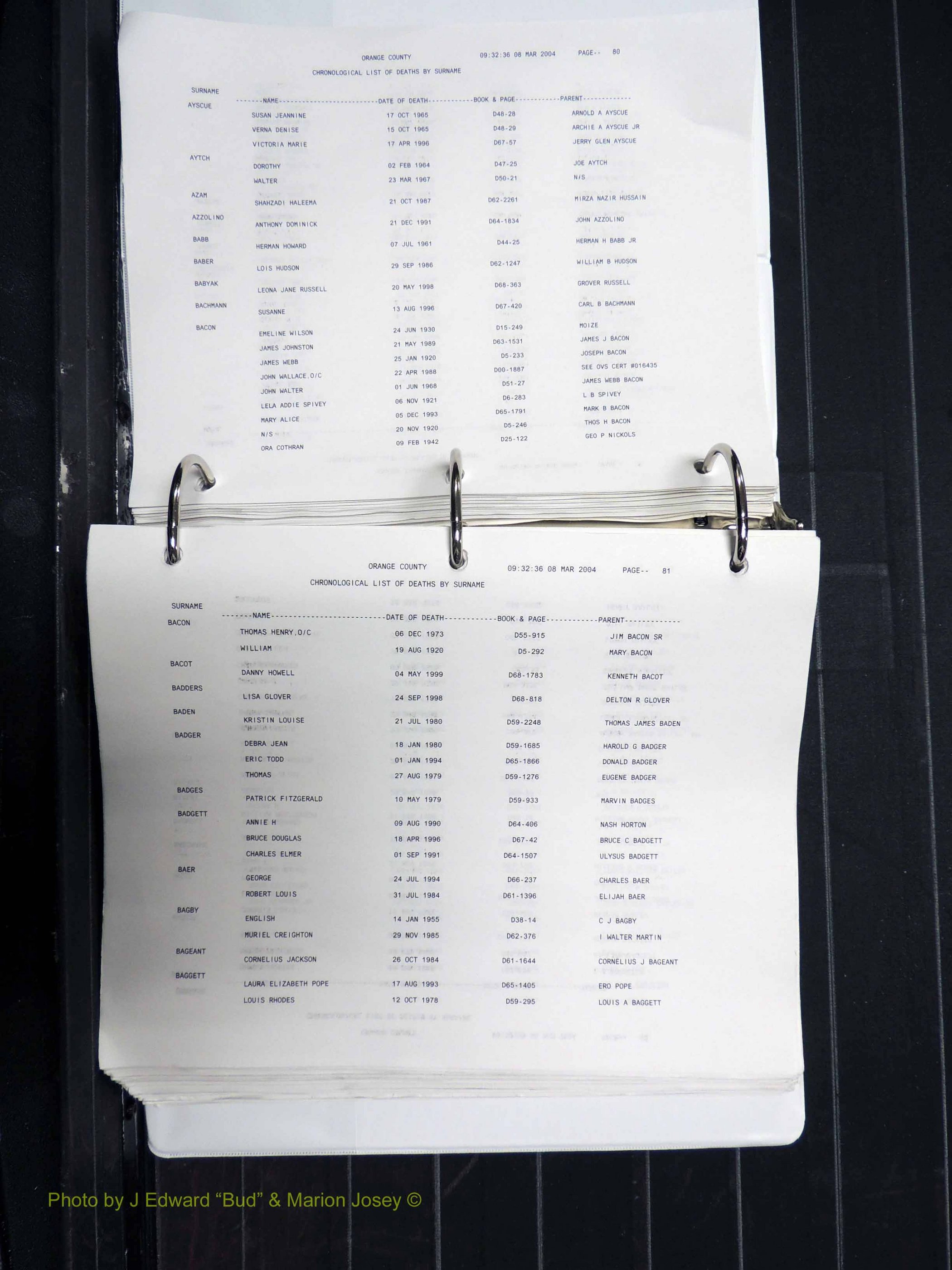 Orange Co, NC, Death Index, A-G, 1913-1998 (142).JPG