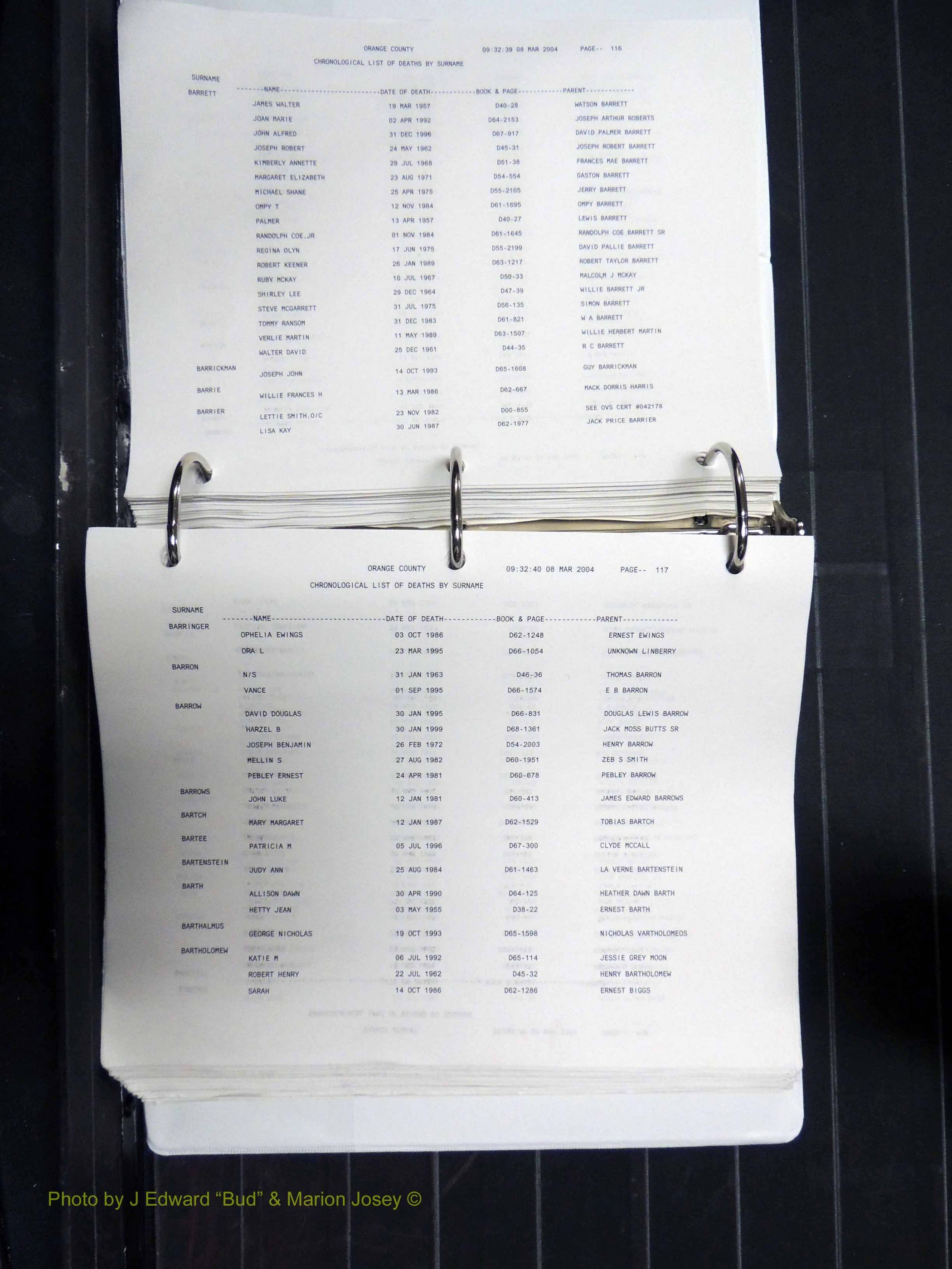 Orange Co, NC, Death Index, A-G, 1913-1998 (160).JPG